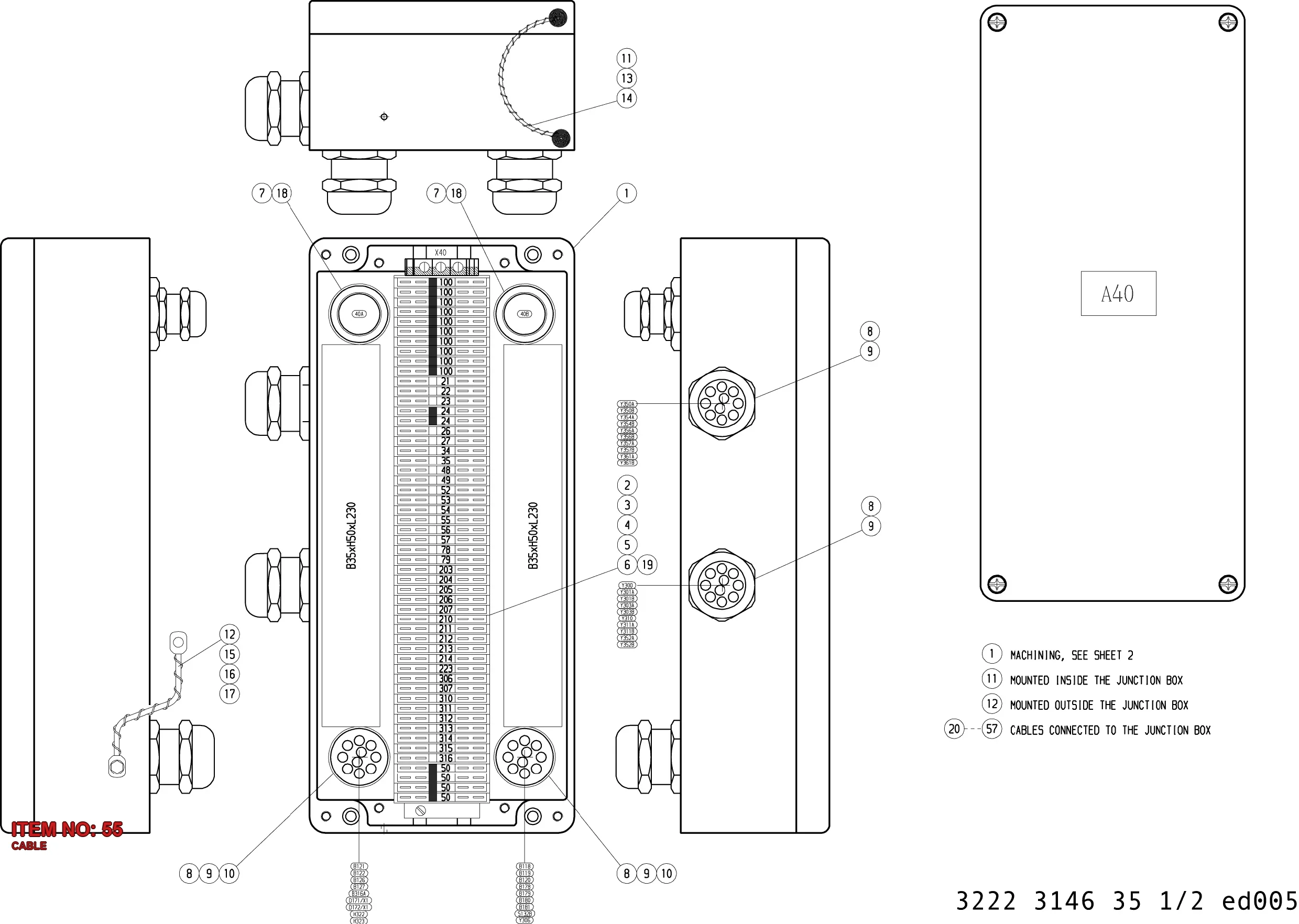 3222 3057 83 CABLE - Technical Drawing