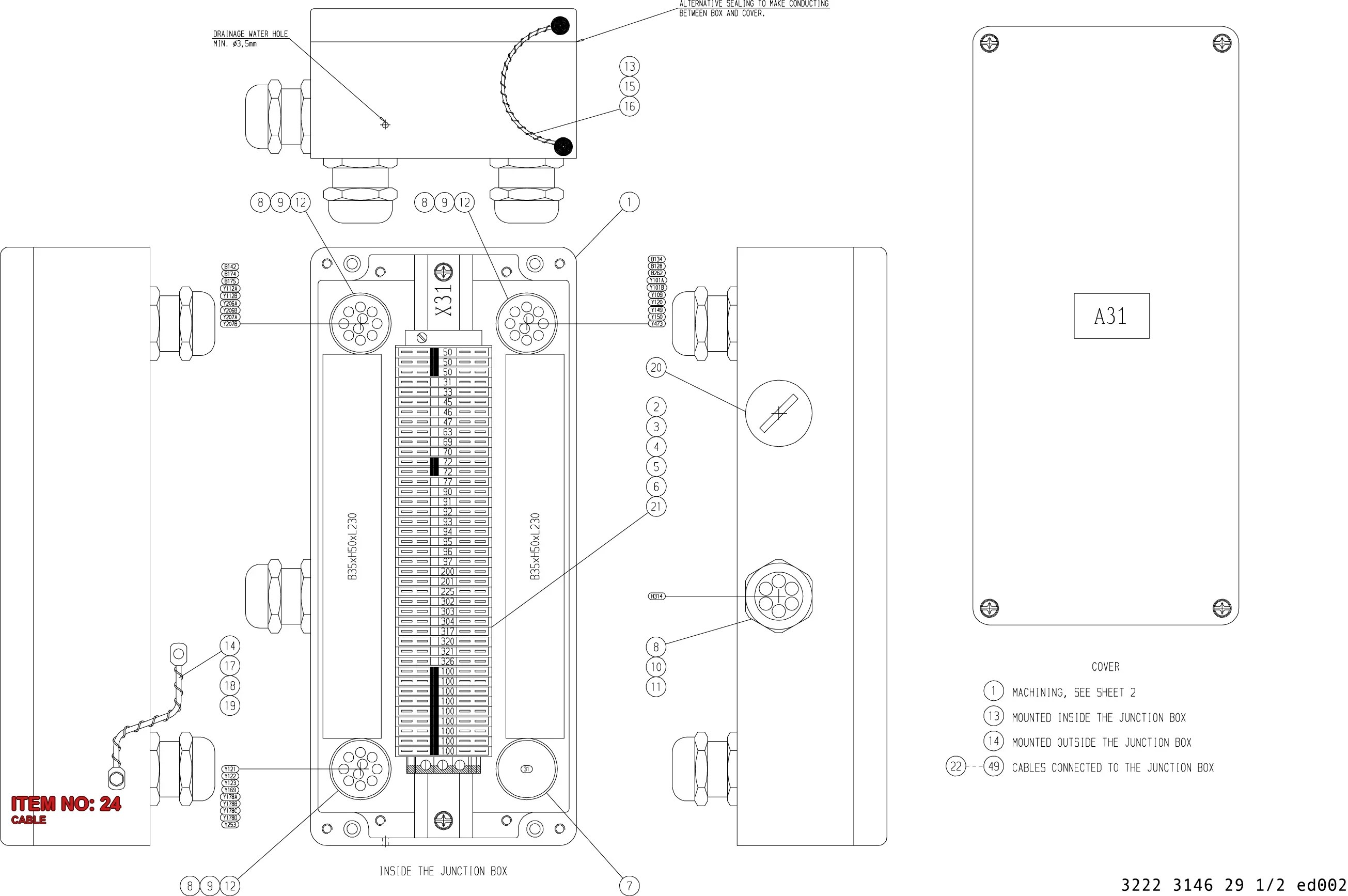 3222 3057 90 CABLE - Technical Drawing