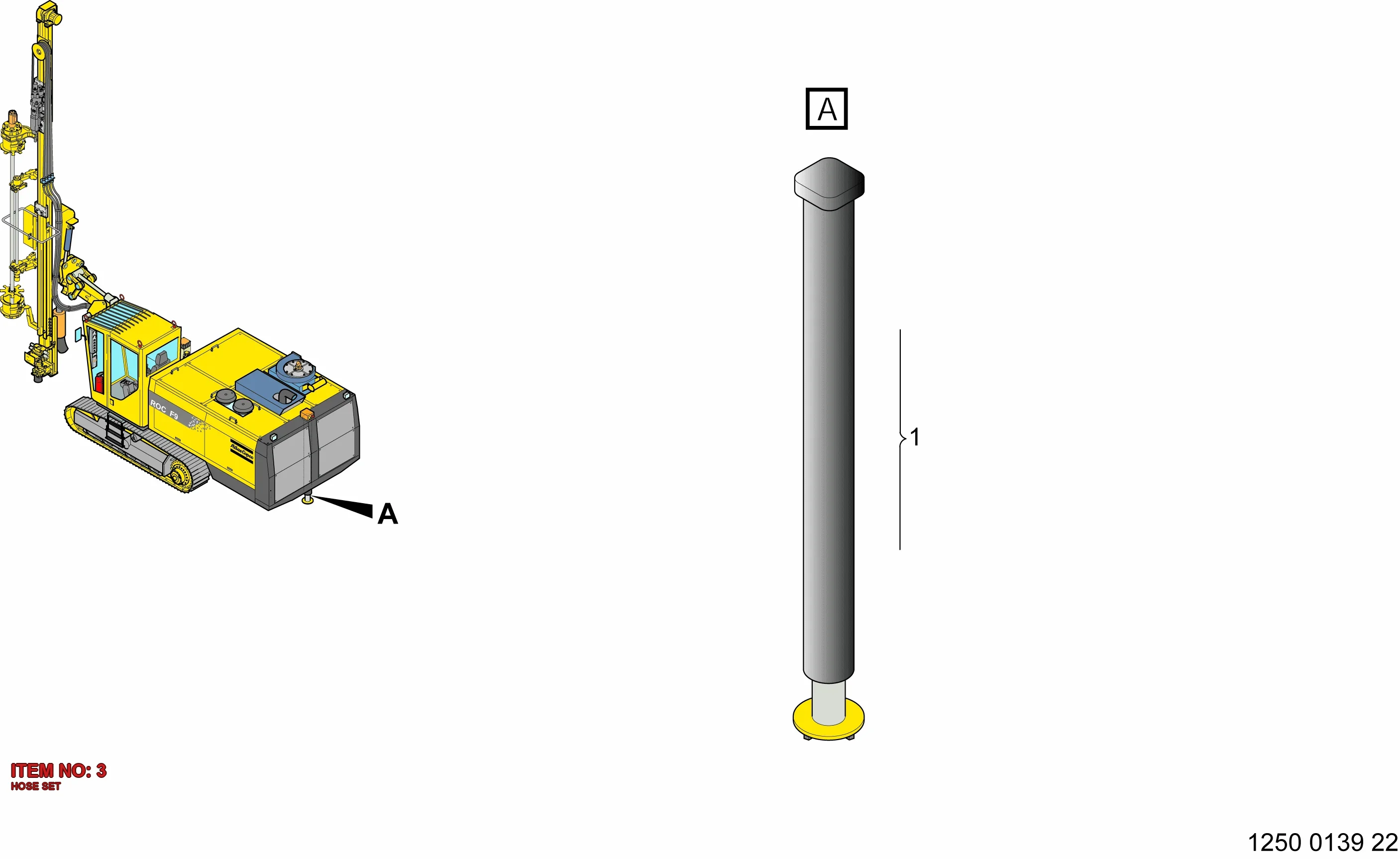3222 3060 85 HOSE SET - Technical Drawing