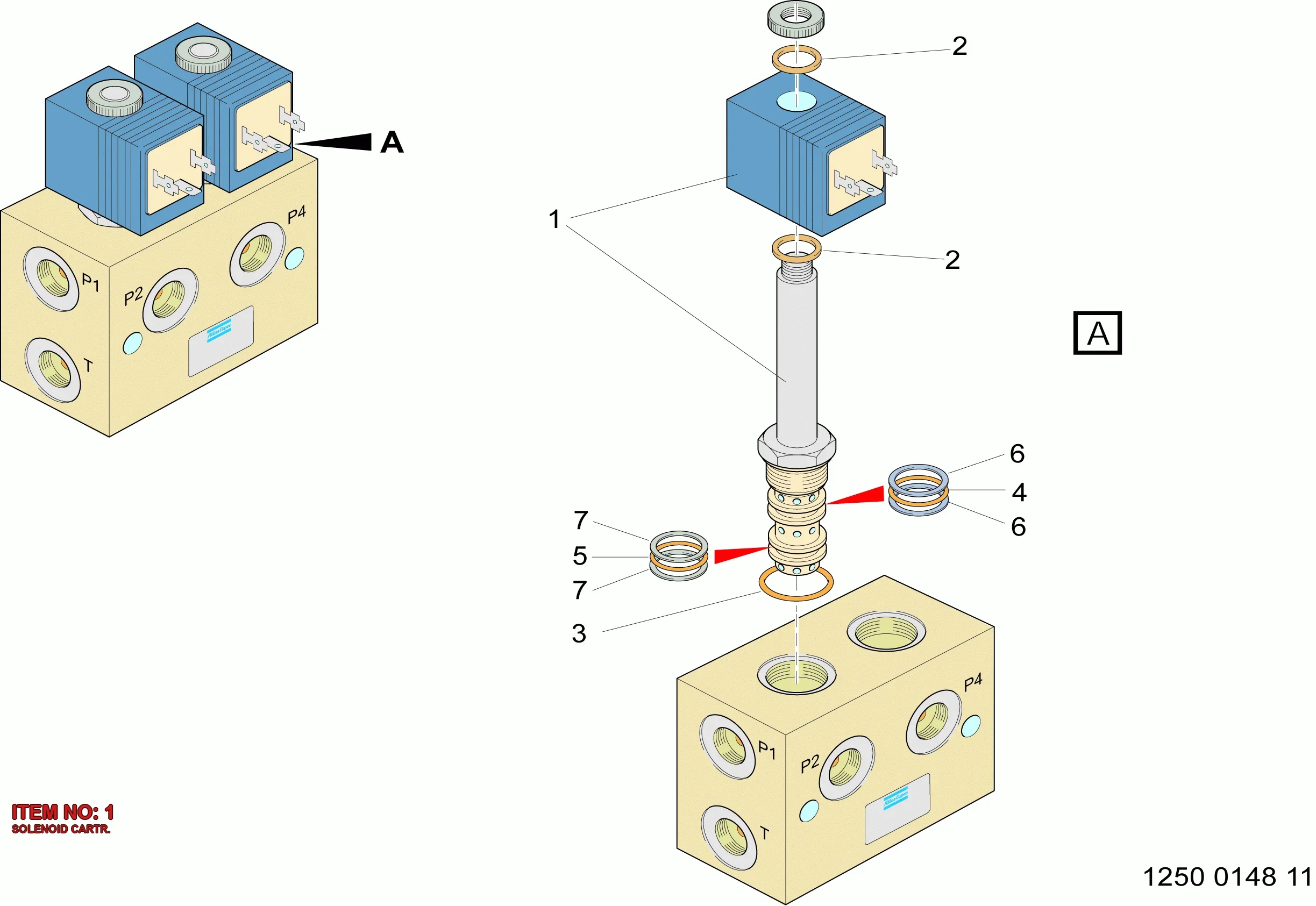 3222 3062 70 SOLENOID CARTR. - Technical Drawing