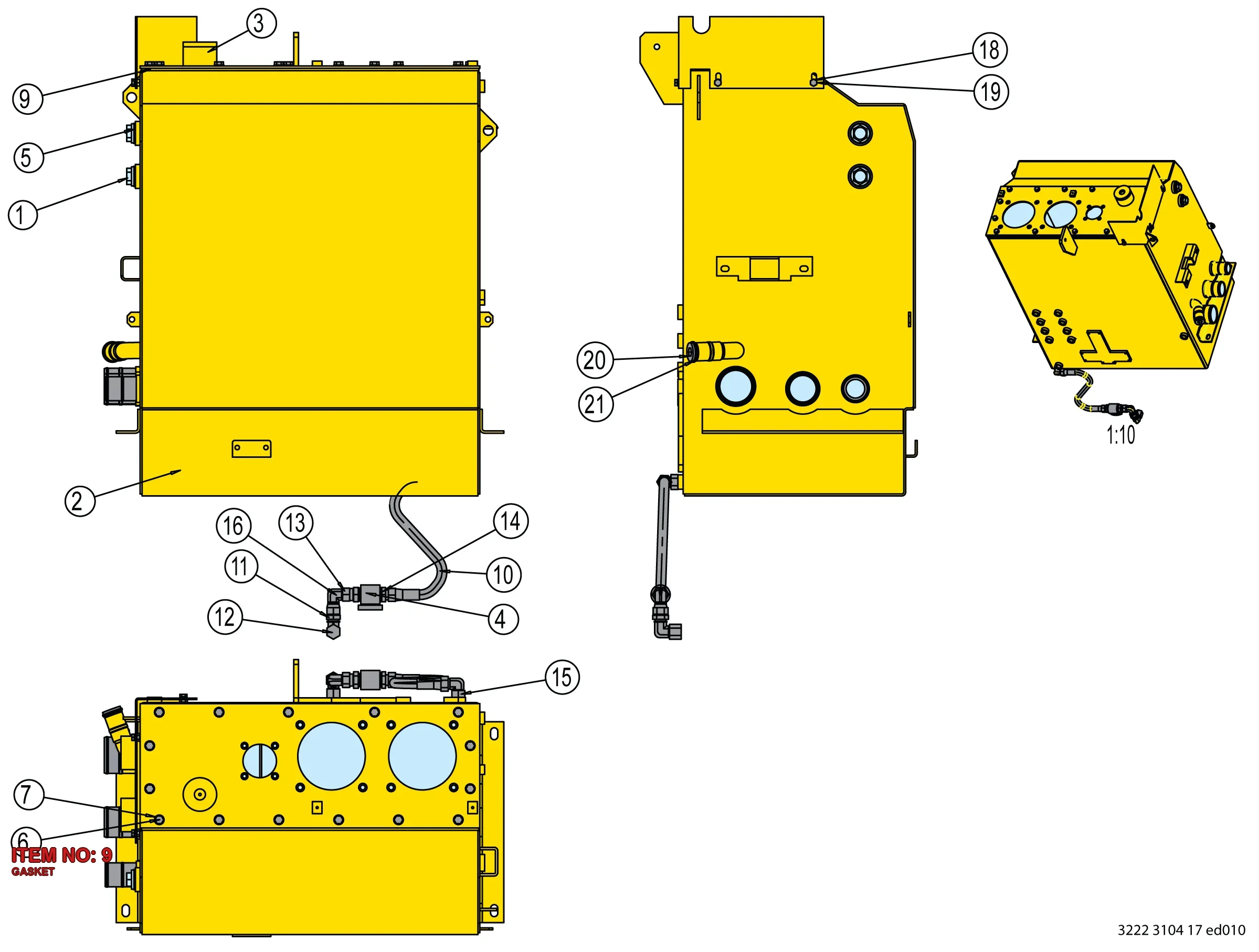 3222 3068 38 GASKET - Technical Drawing