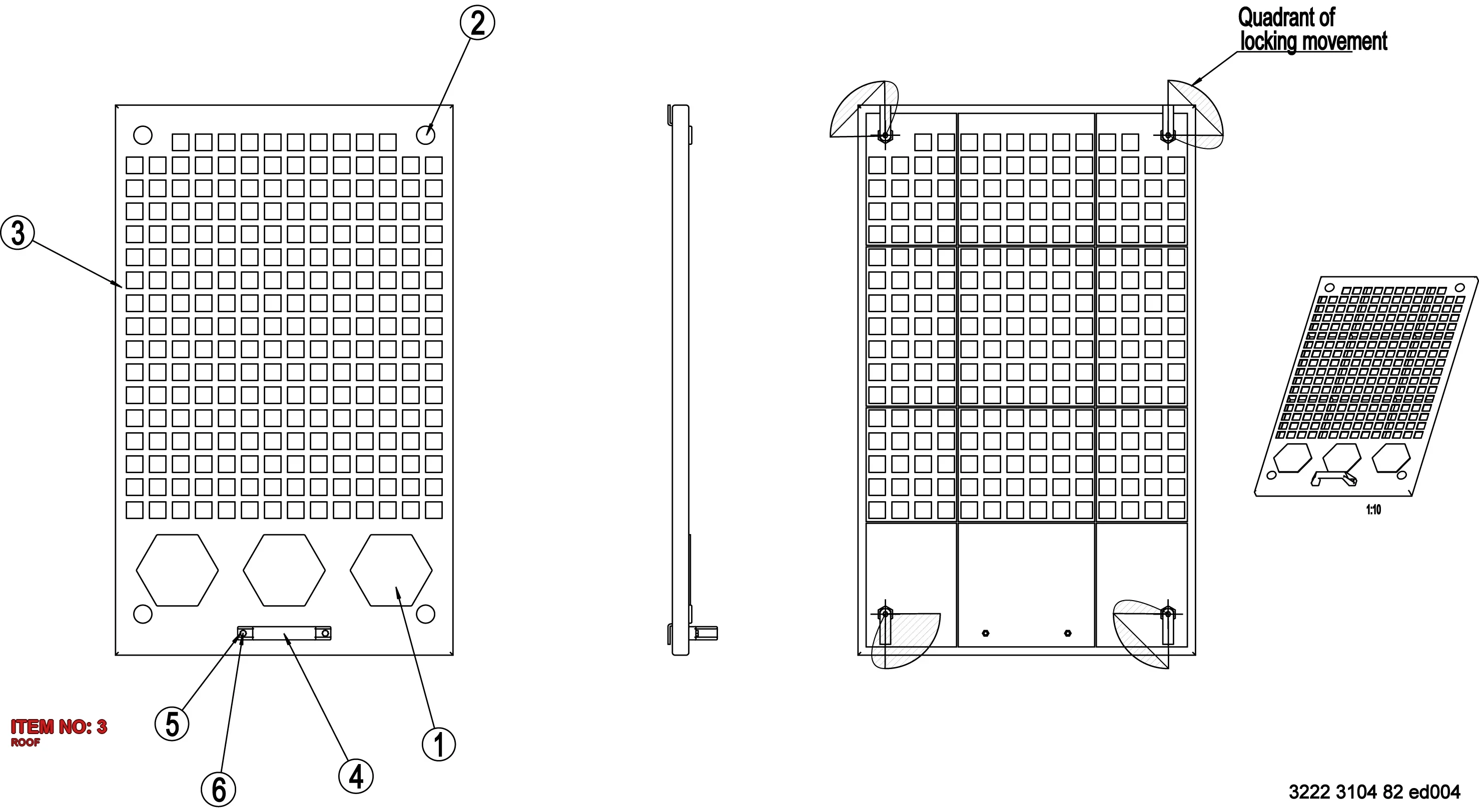 3222 3069 22 ROOF - Technical Drawing