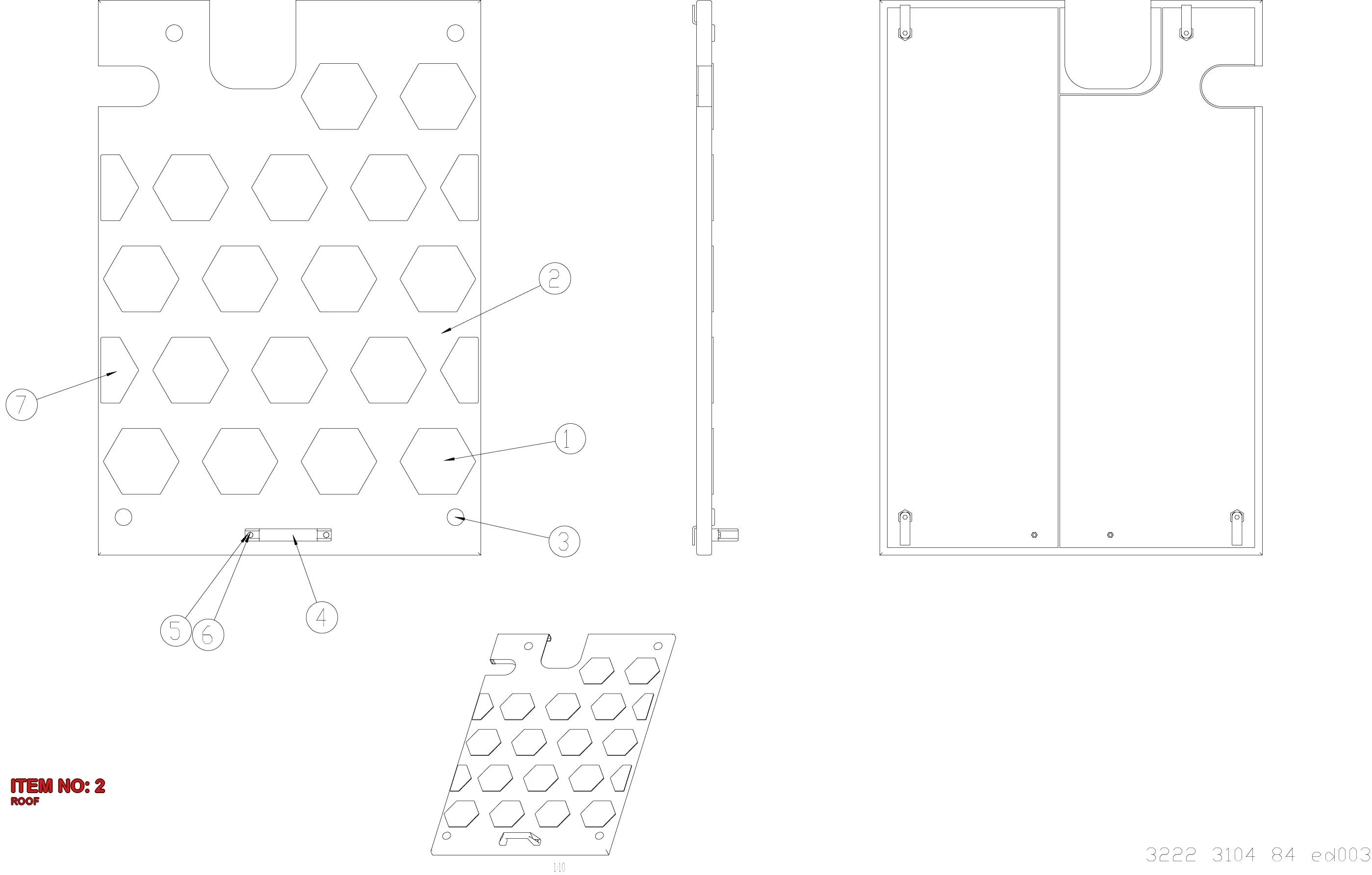 3222 3069 24 ROOF - Technical Drawing
