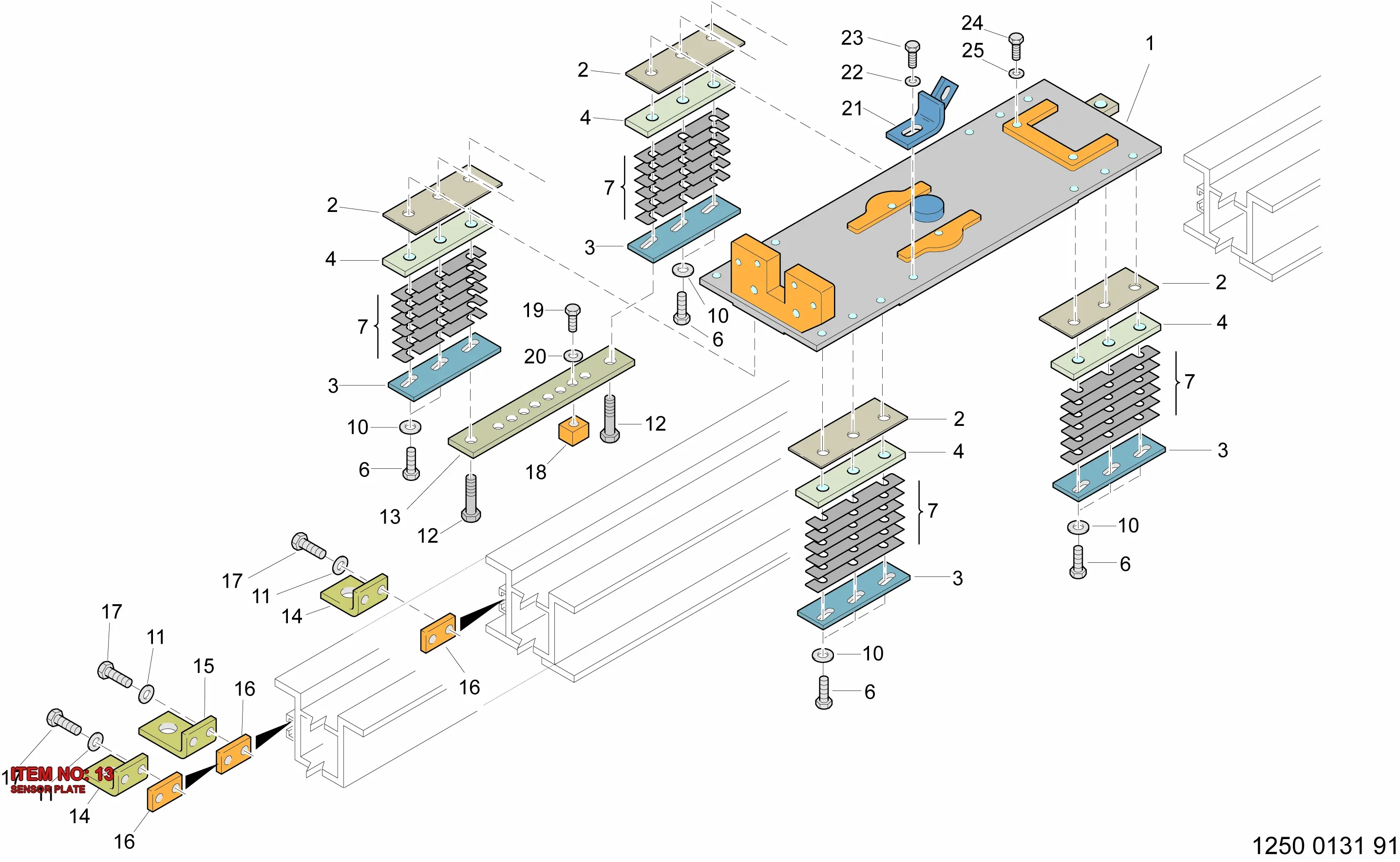 3222 3069 89 SENSOR PLATE - Technical Drawing