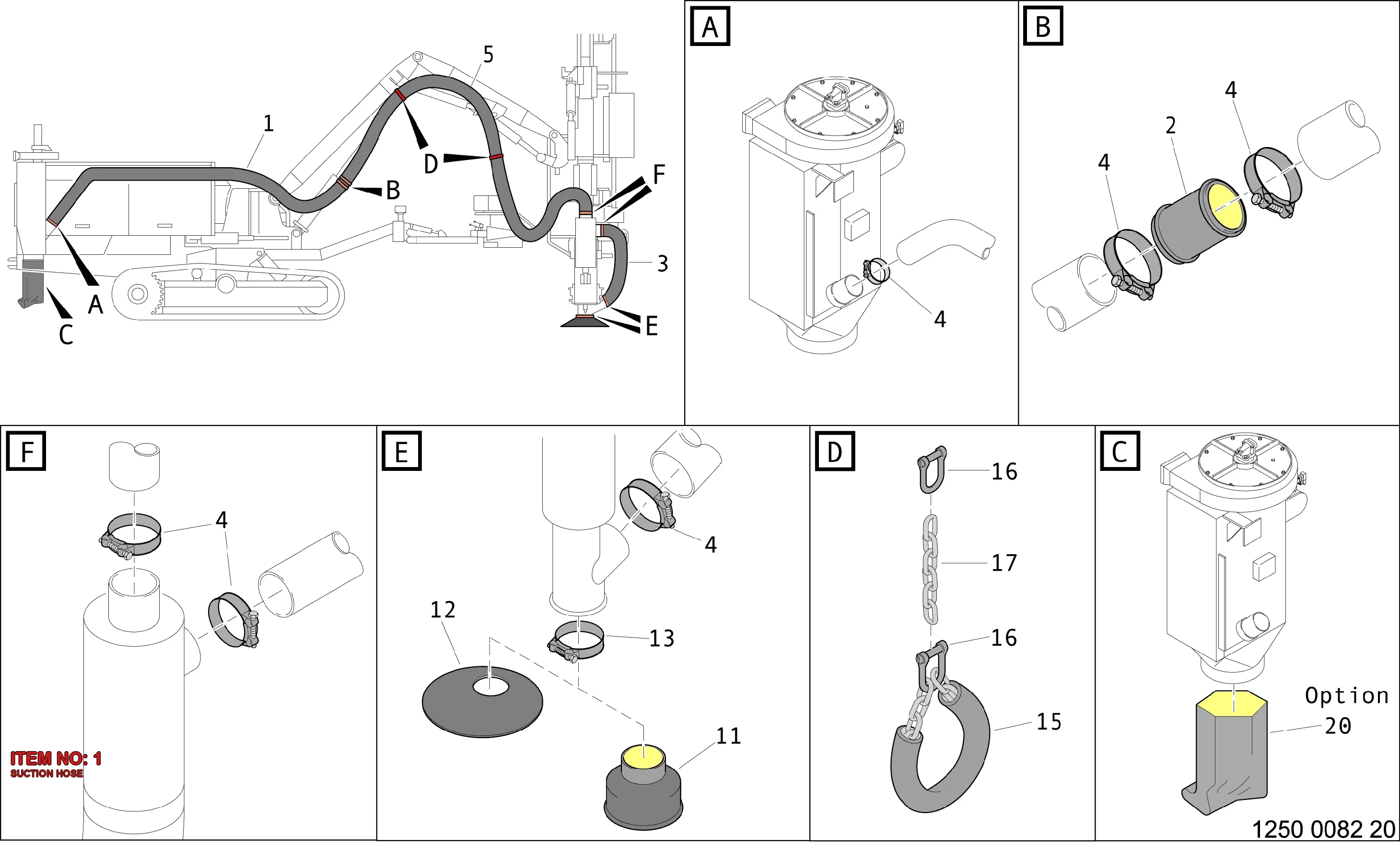 3222 3071 12 SUCTION HOSE - Technical Drawing