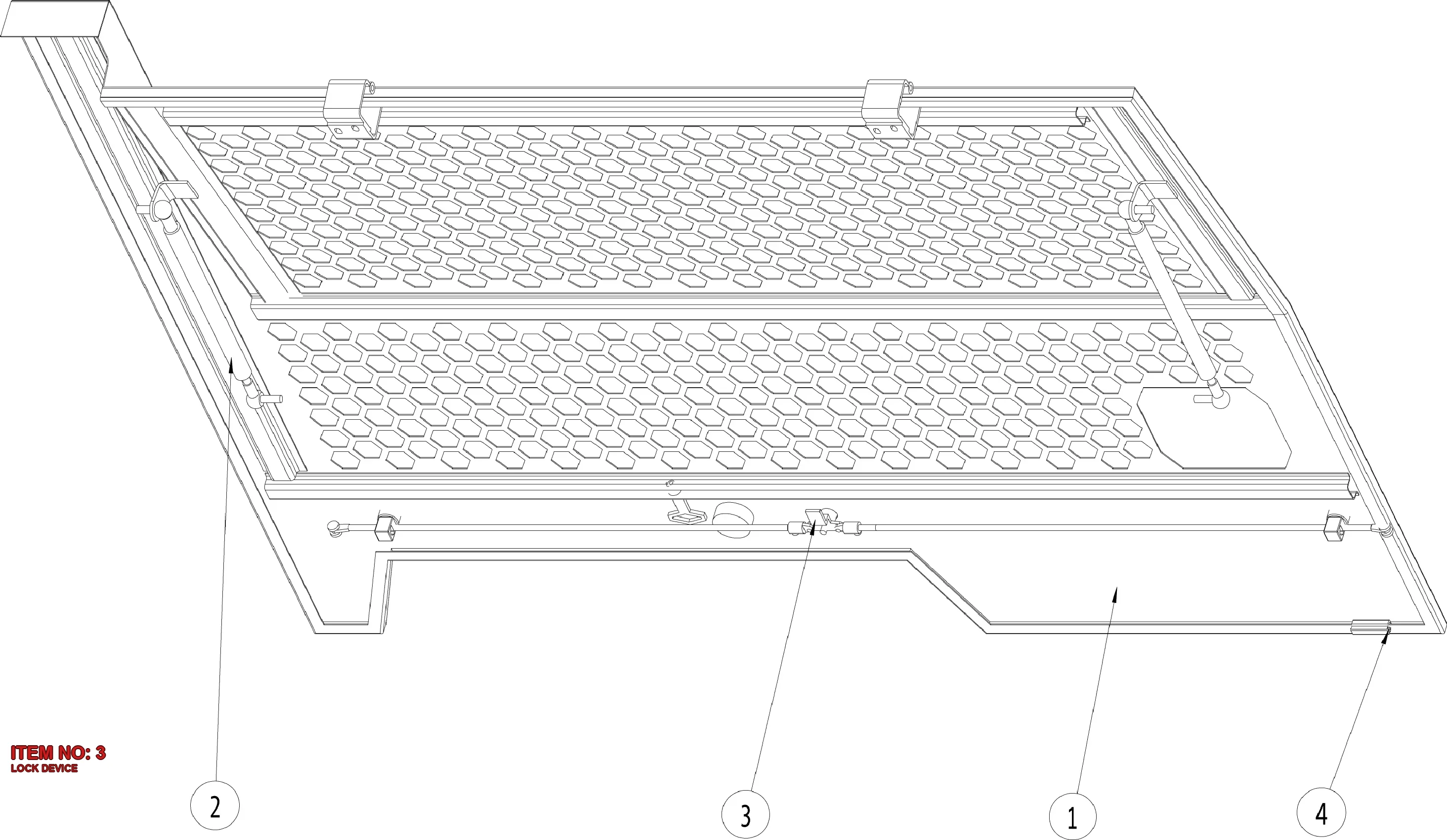 3222 3072 37 LOCK DEVICE - Technical Drawing