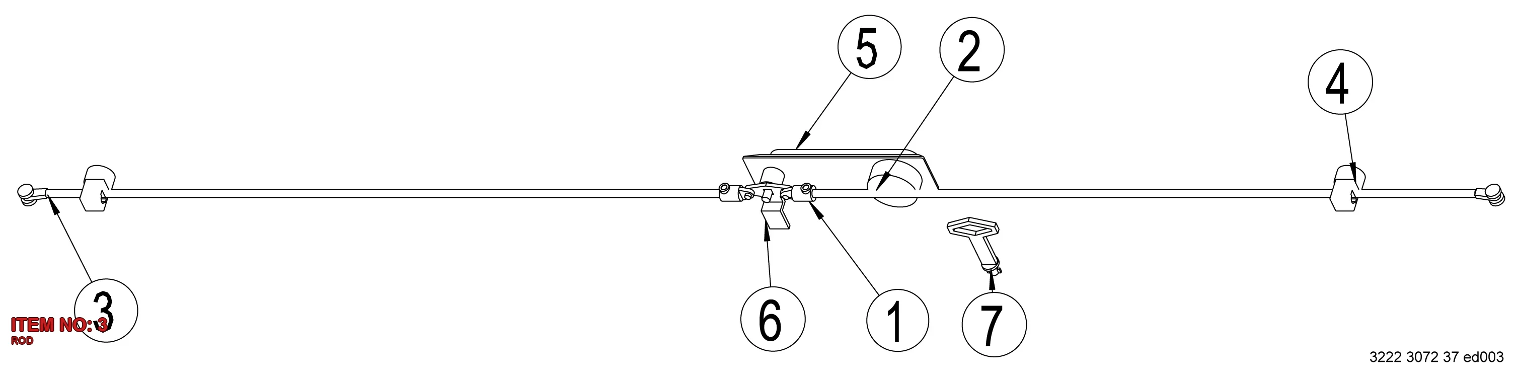 3222 3072 42 ROD - Technical Drawing