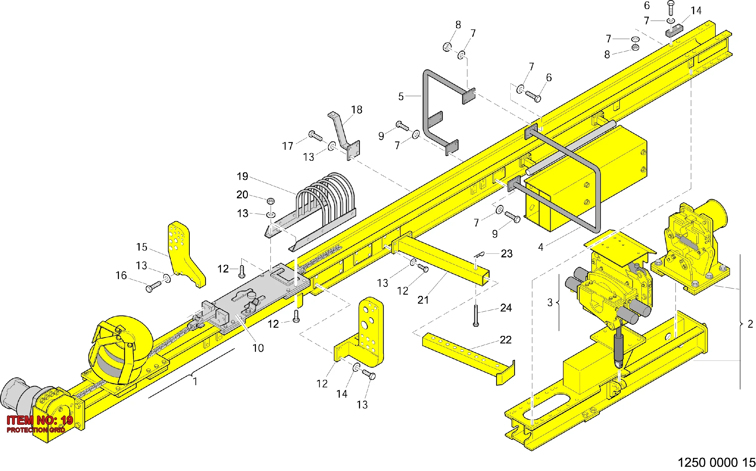 3222 3085 44 PROTECTION GRID - Technical Drawing