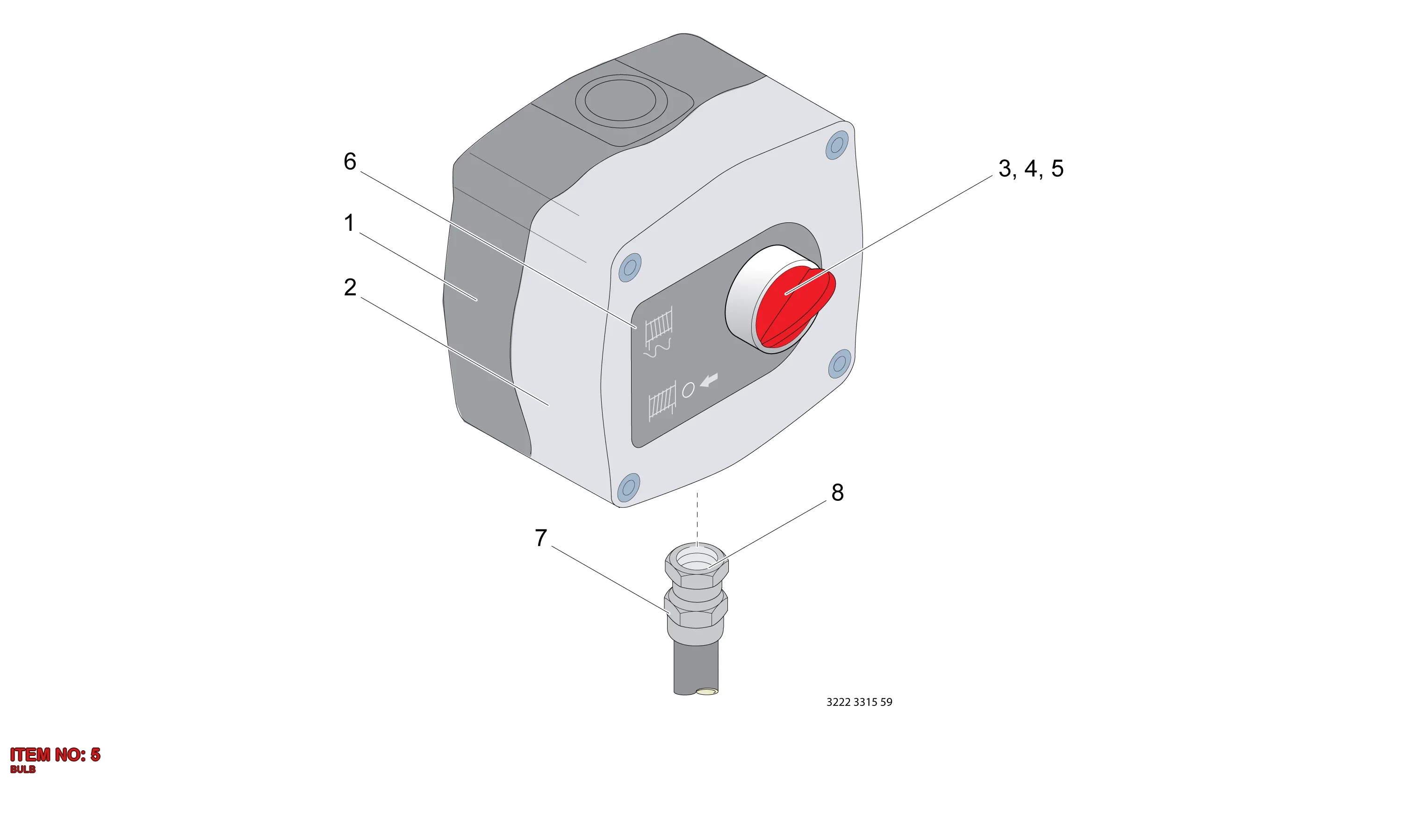 3222 3090 89 BULB - Technical Drawing