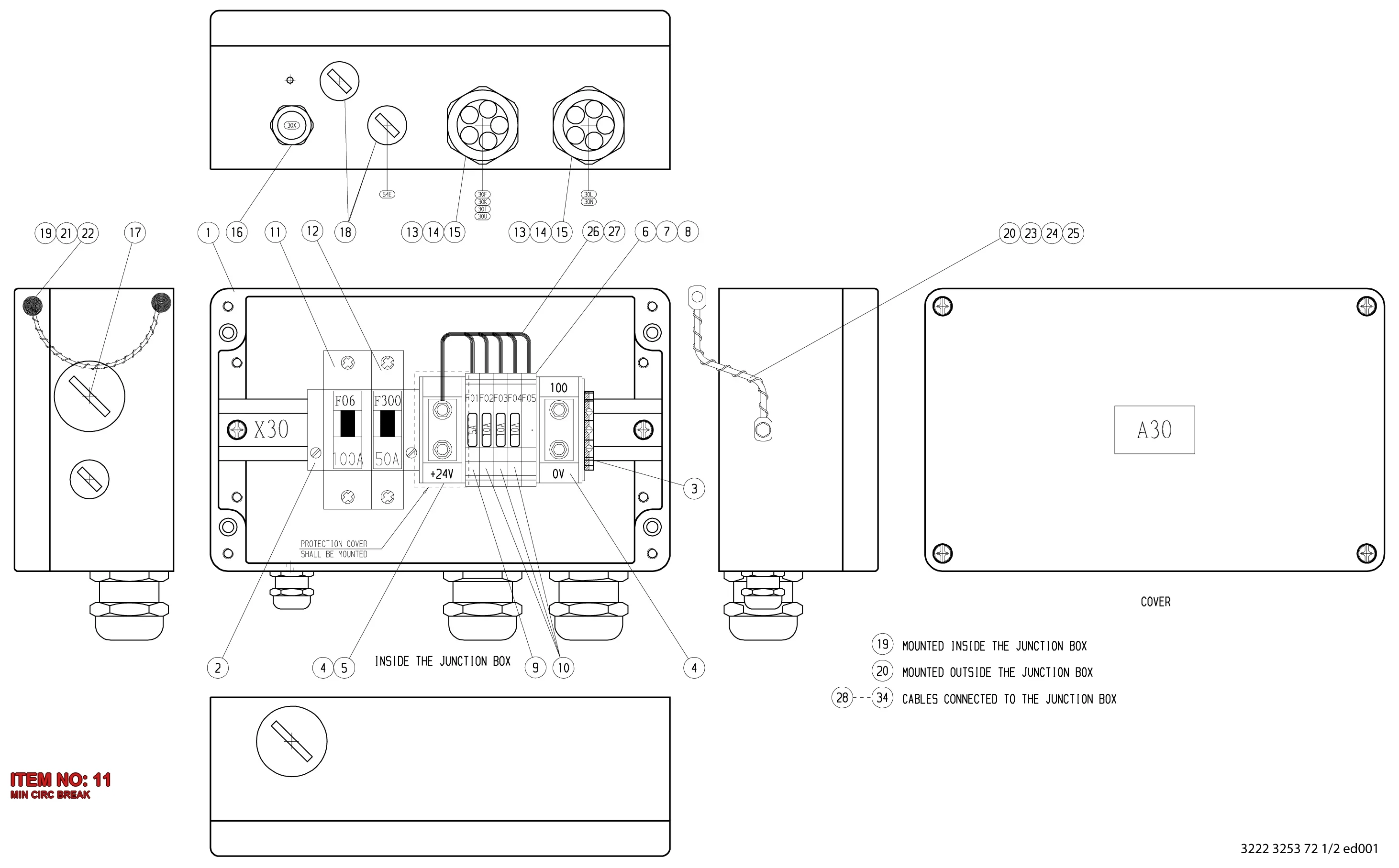 3222 3095 17 MIN CIRC BREAK - Technical Drawing