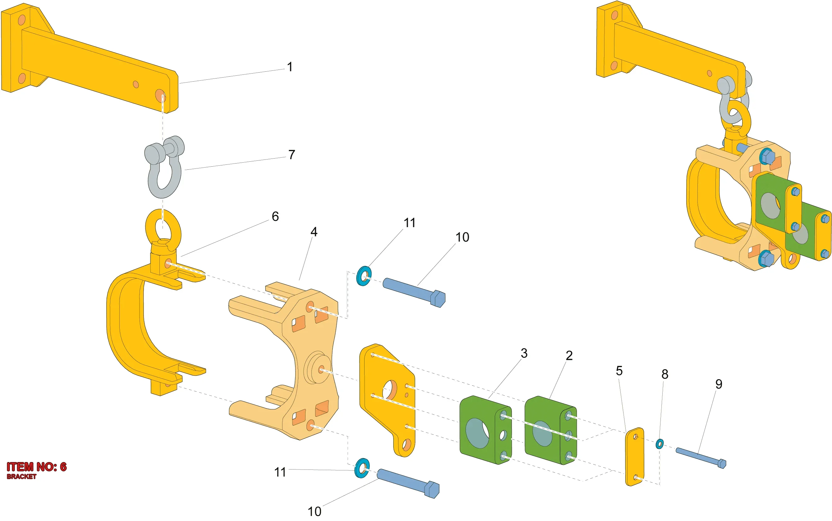 3222 3097 93 BRACKET - Technical Drawing