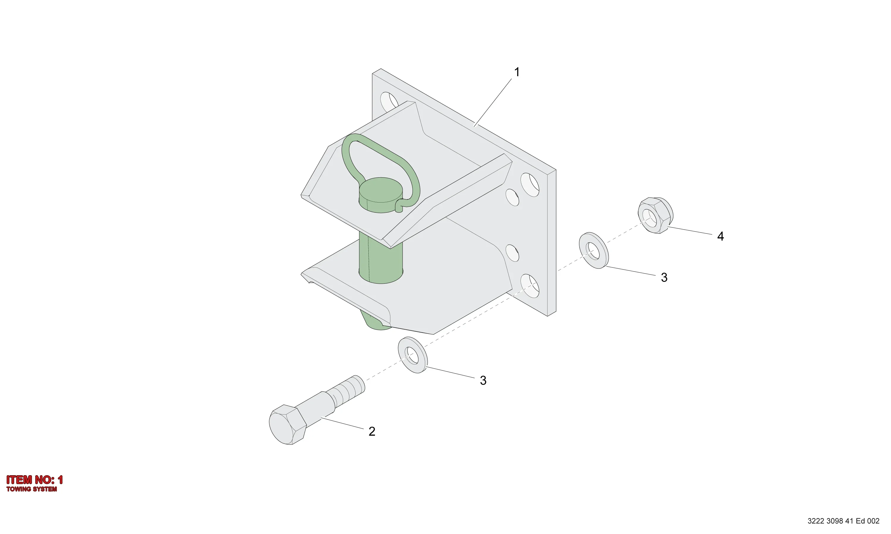 3222 3098 41 TOWING SYSTEM - Technical Drawing