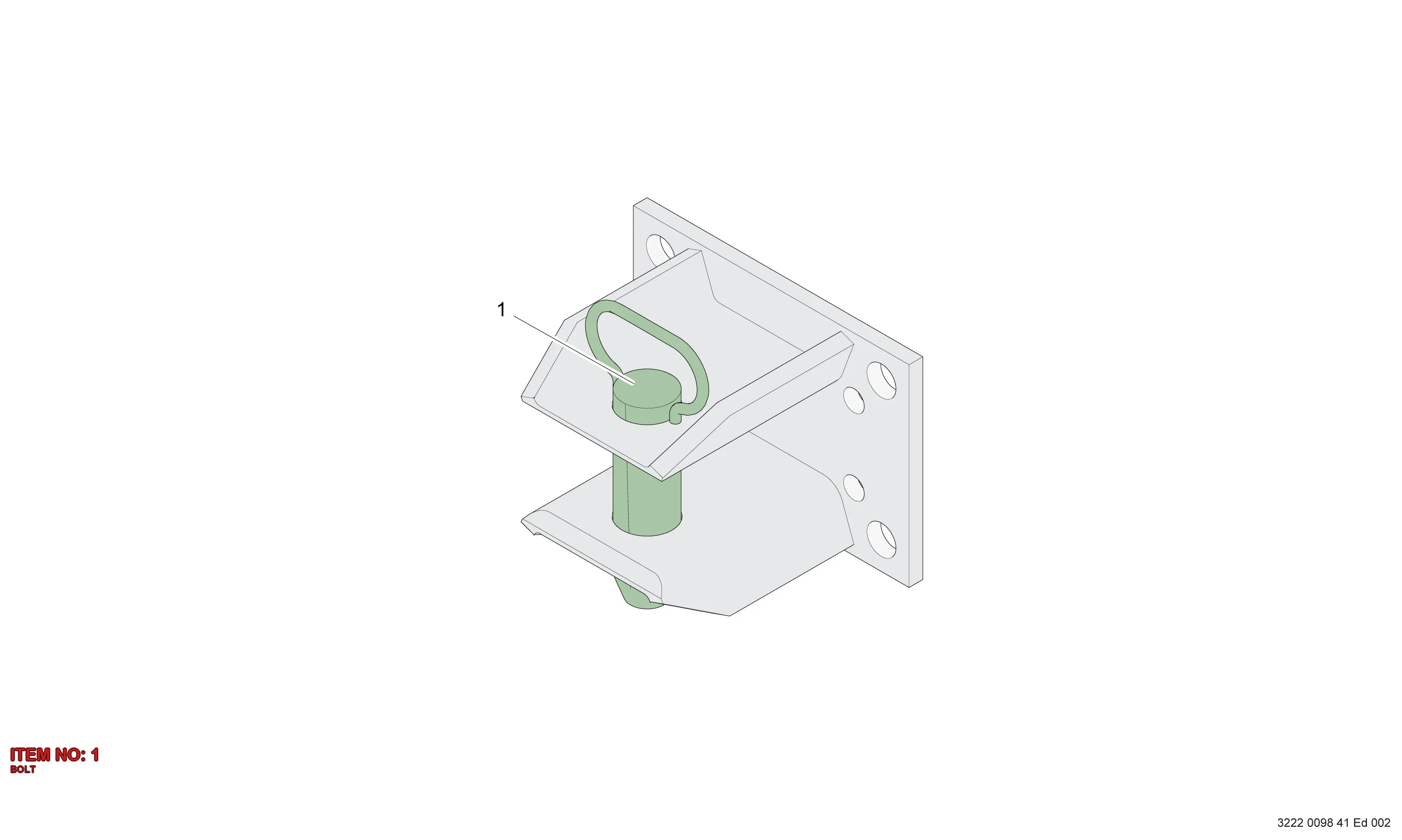 3222 3098 42 BOLT - Technical Drawing