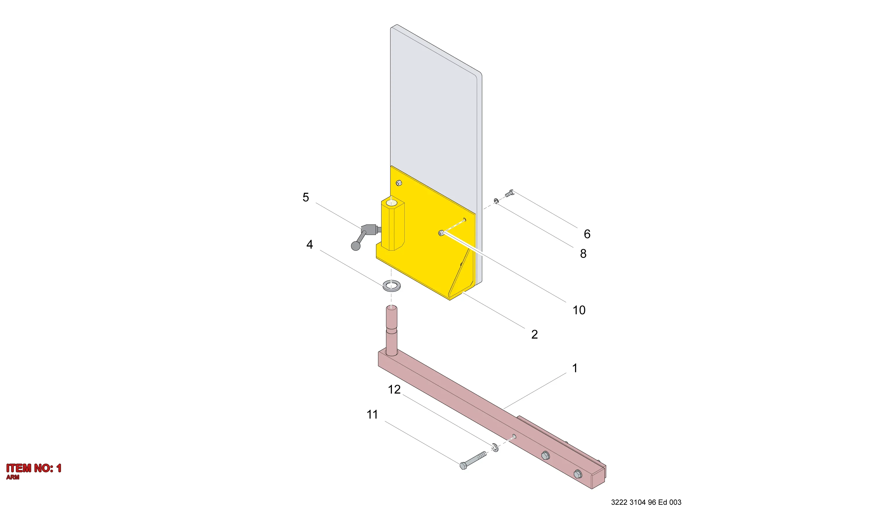 3222 3104 89 ARM - Technical Drawing