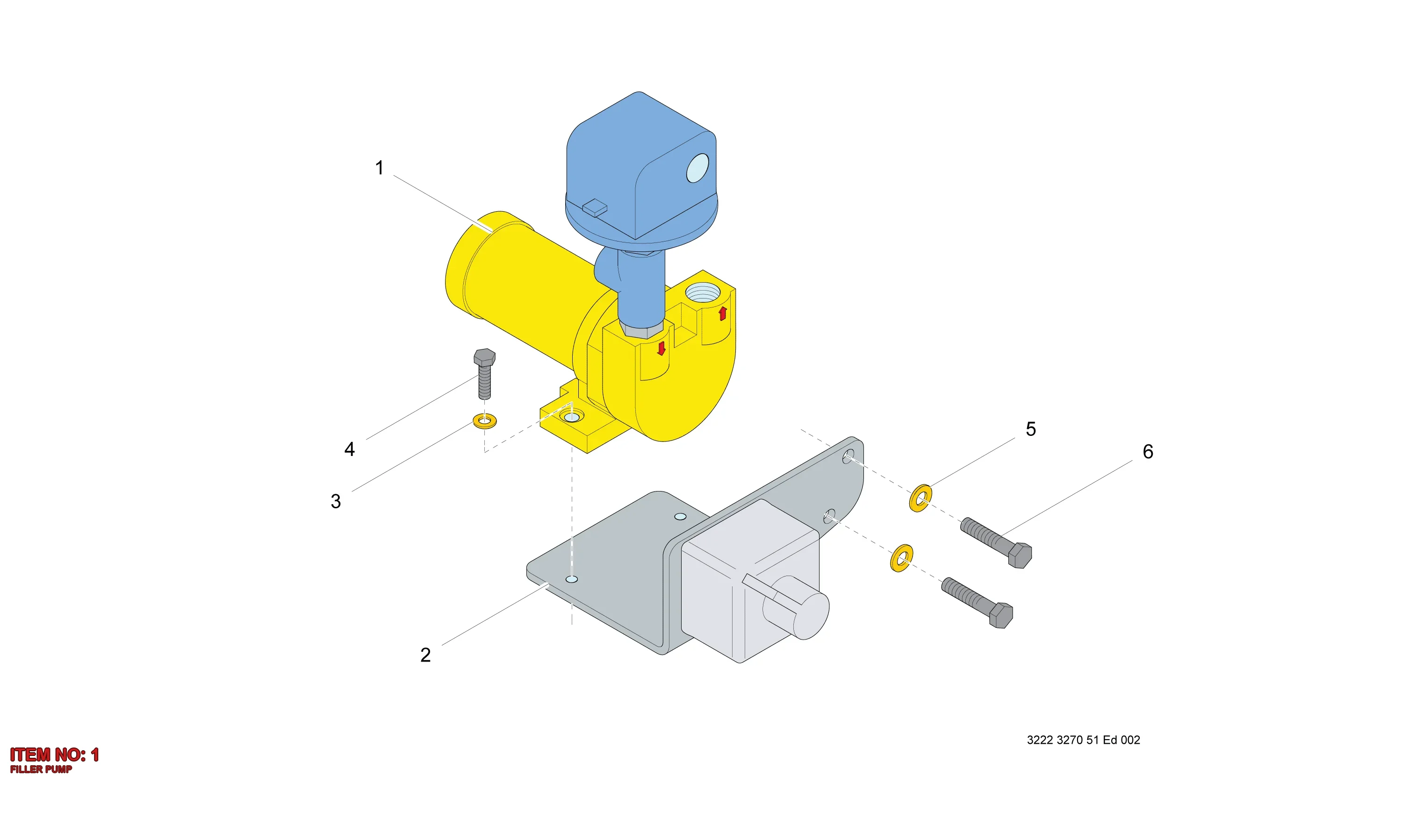 3222 3107 46 FILLER PUMP - Technical Drawing