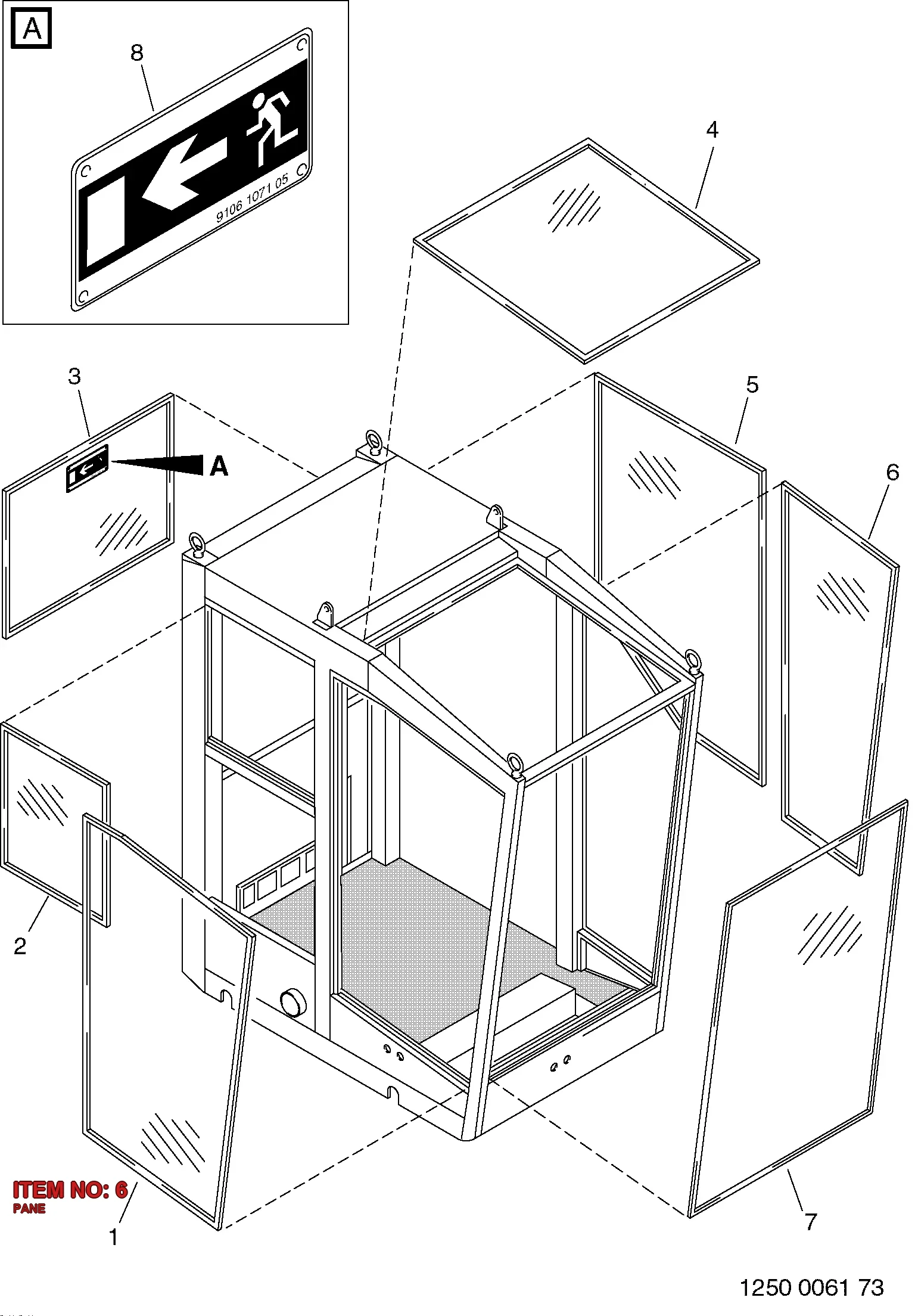 3222 3110 43 PANE - Technical Drawing