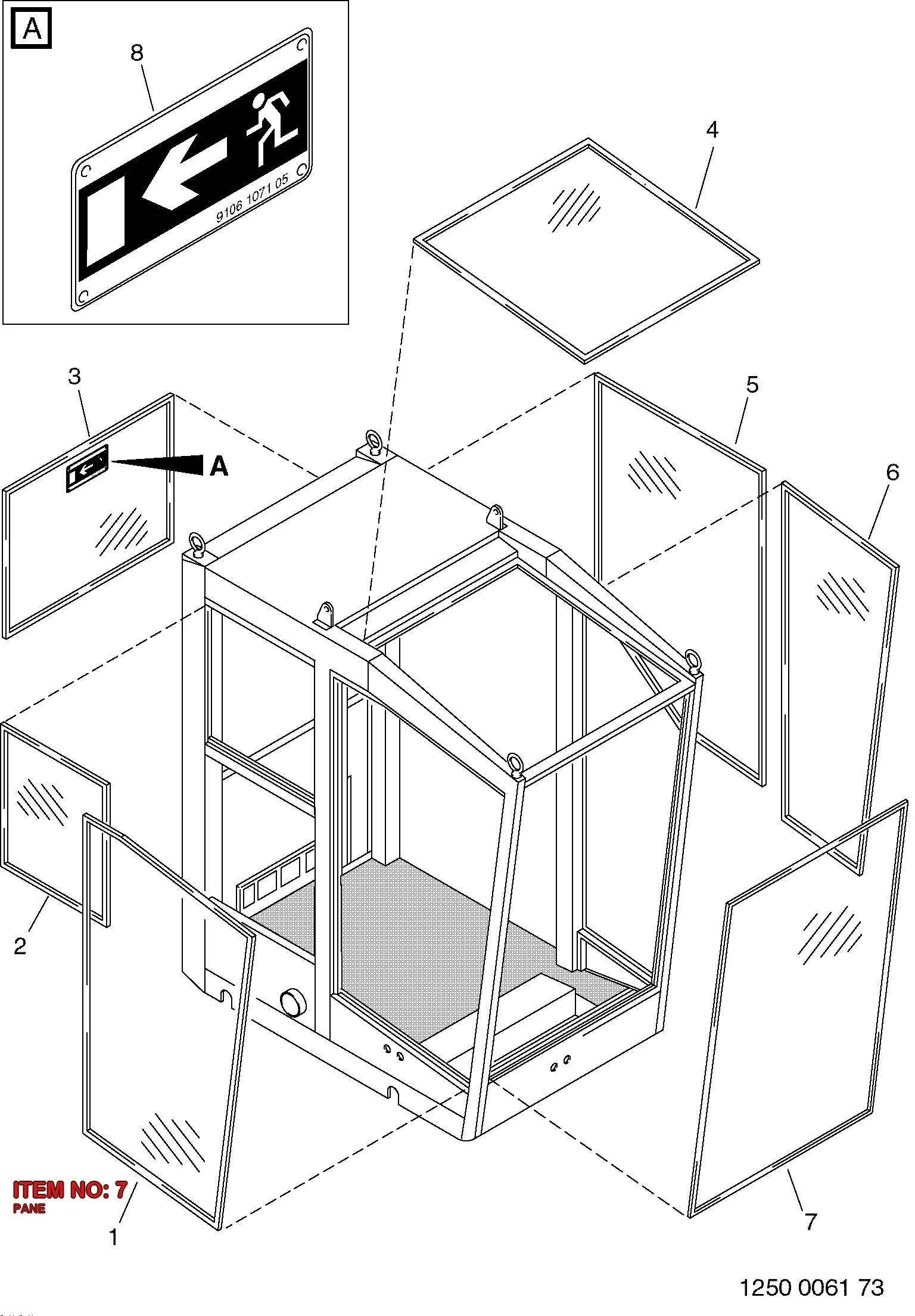 3222 3110 44 PANE - Technical Drawing
