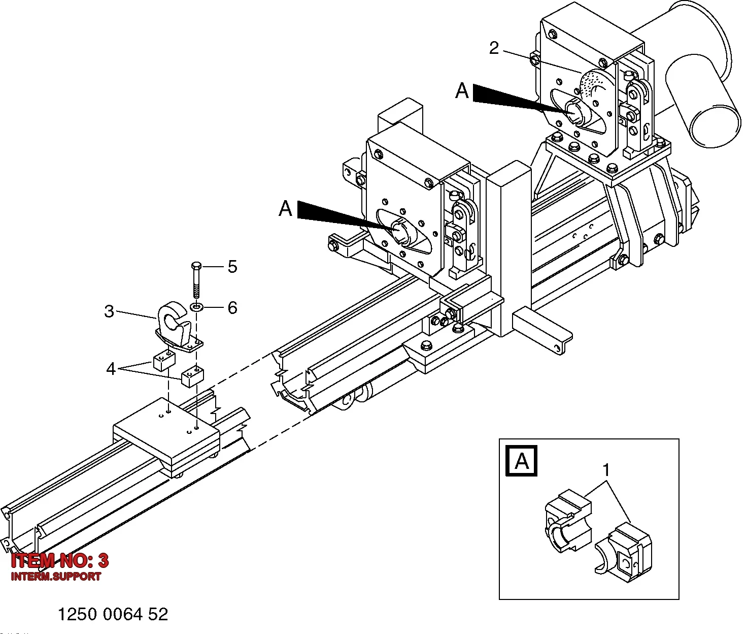 3222 3111 61 INTERM.SUPPORT - Technical Drawing