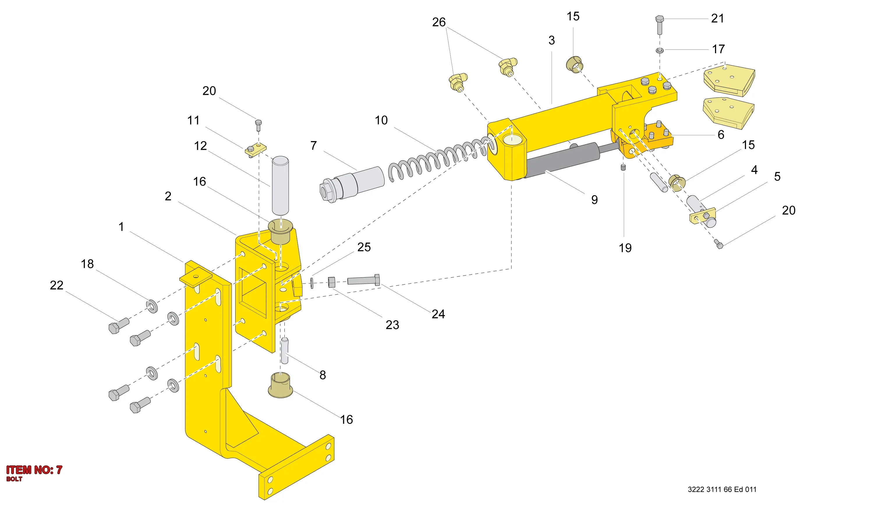 3222 3111 84 BOLT - Technical Drawing