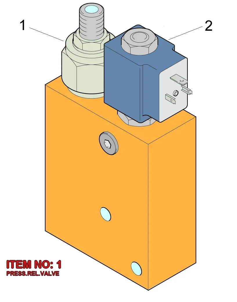 3222 3117 64 PRESS.REL.VALVE - Technical Drawing