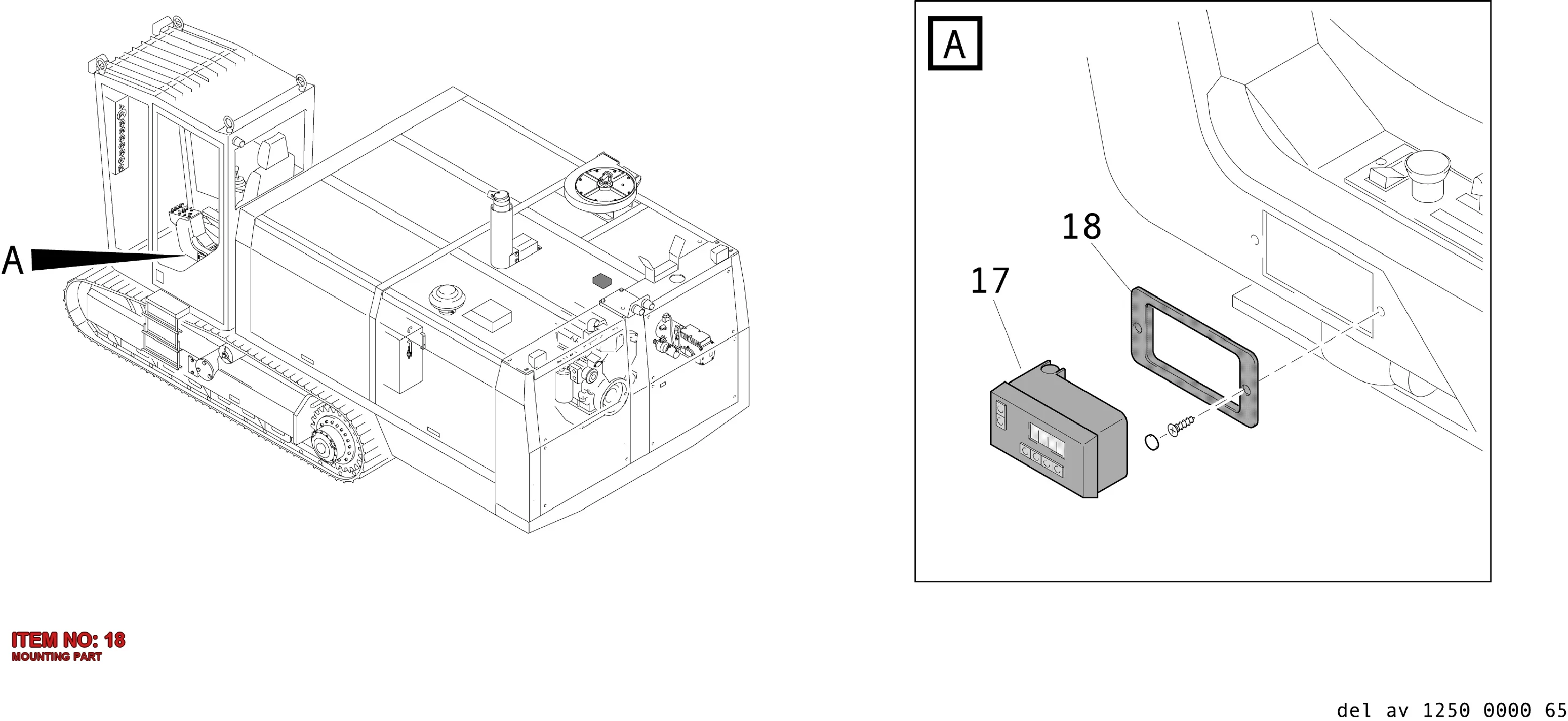 3222 3120 98 MOUNTING PART - Technical Drawing