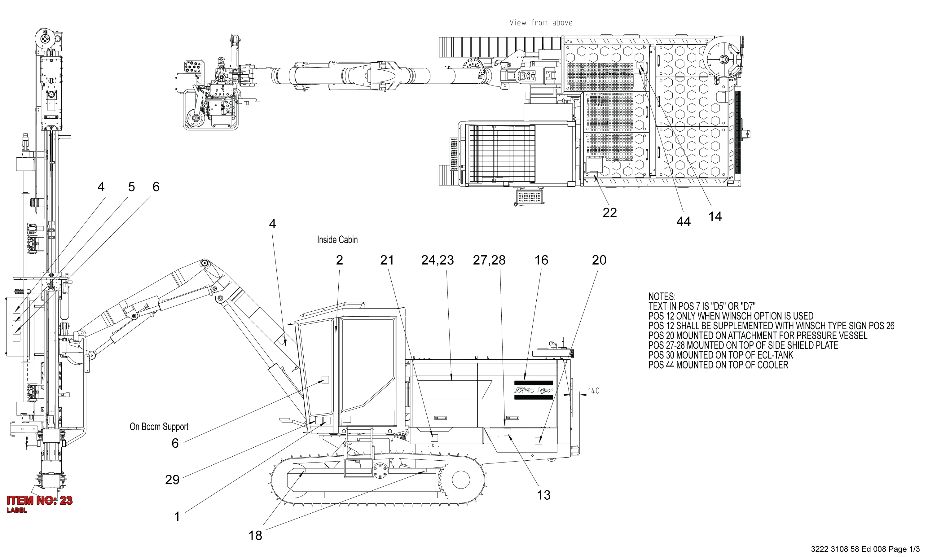 3222 3124 08 LABEL - Technical Drawing