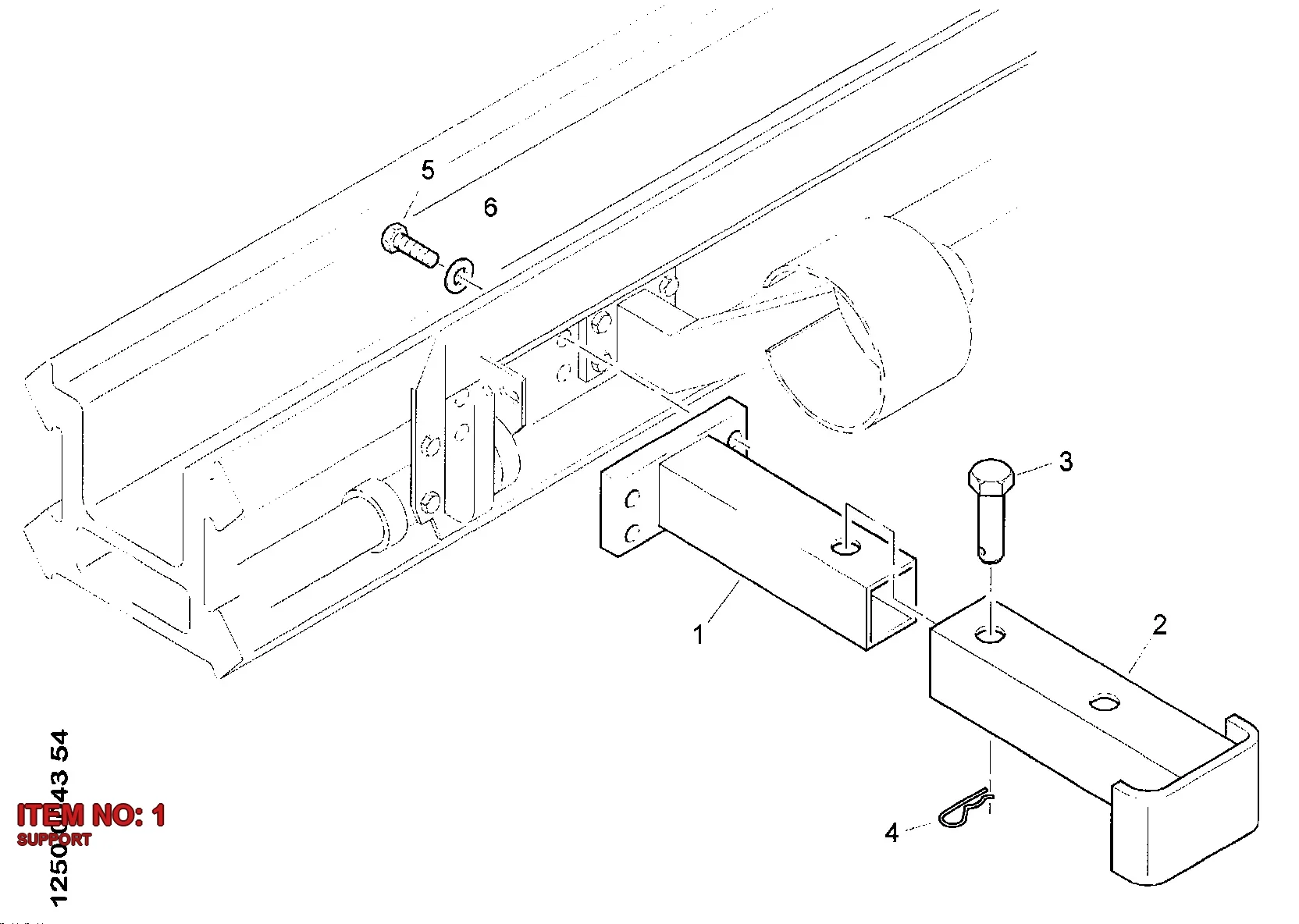 3222 3124 59 SUPPORT - Technical Drawing