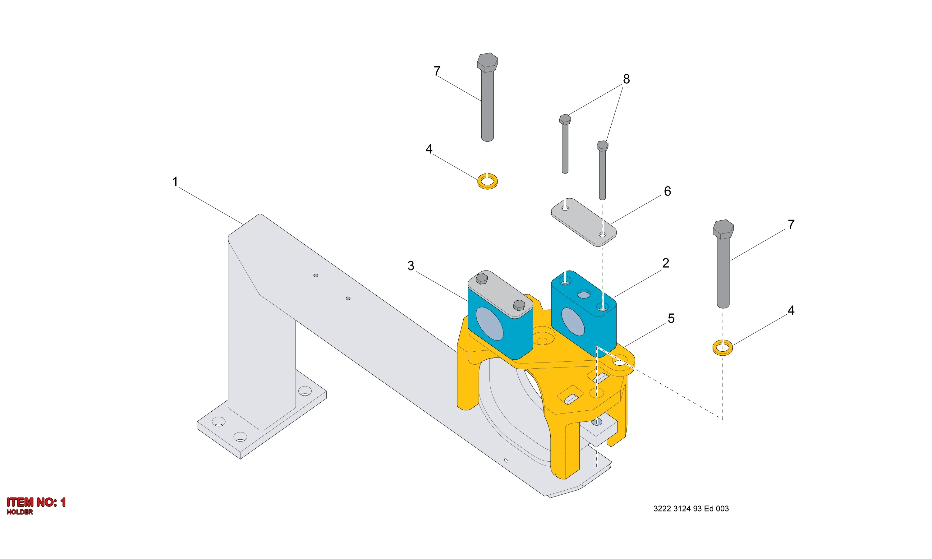 3222 3124 92 HOLDER - Technical Drawing