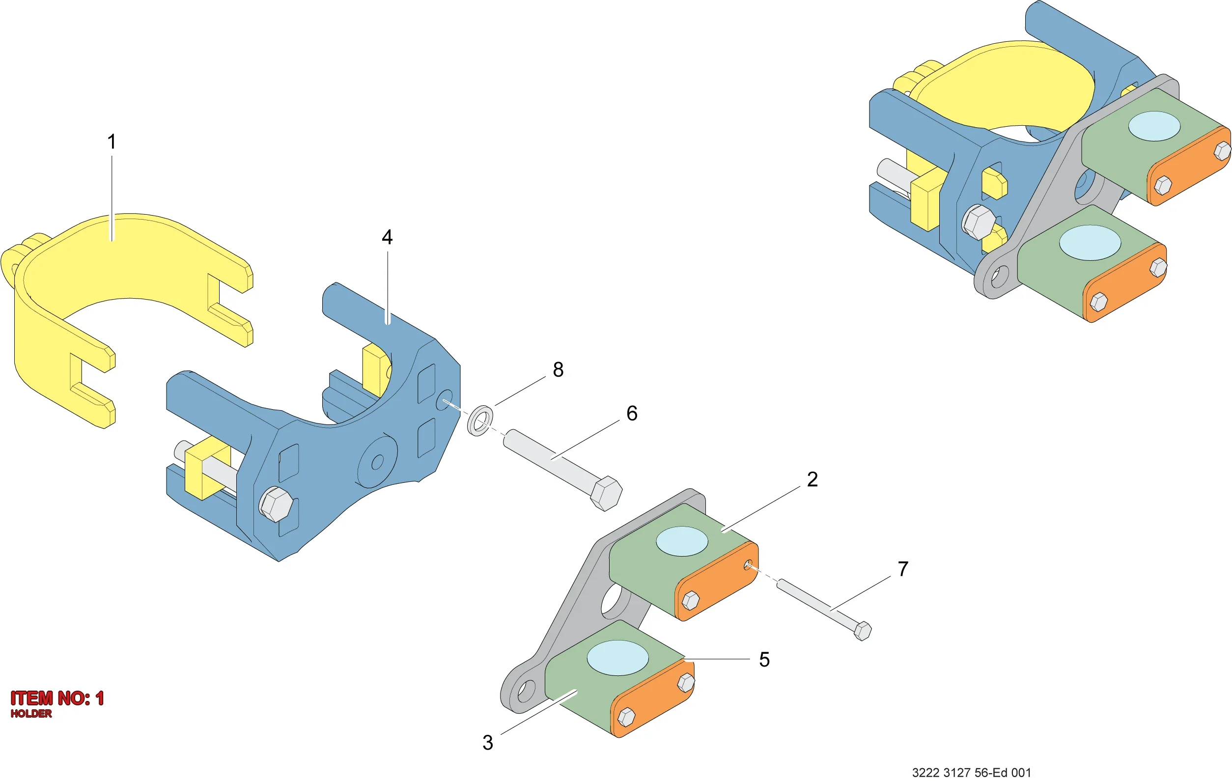 3222 3127 55 HOLDER - Technical Drawing