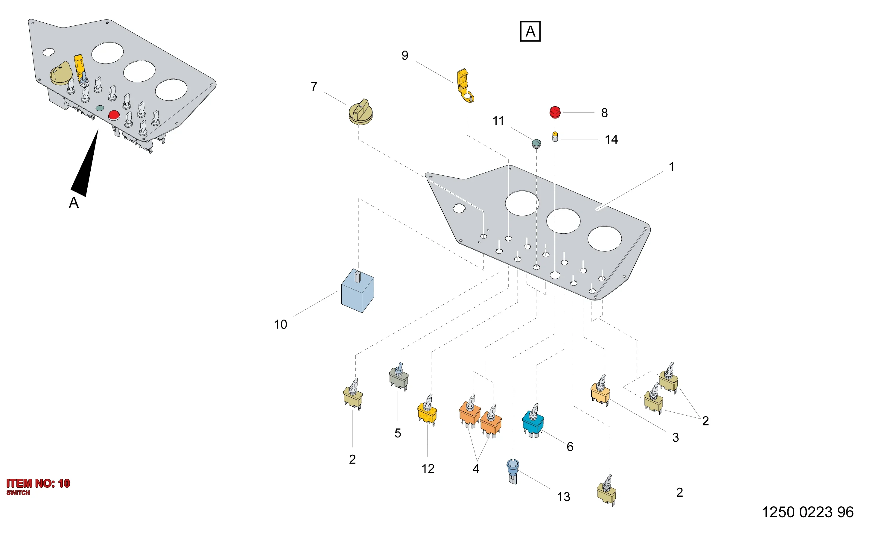 3222 3129 58 SWITCH - Technical Drawing