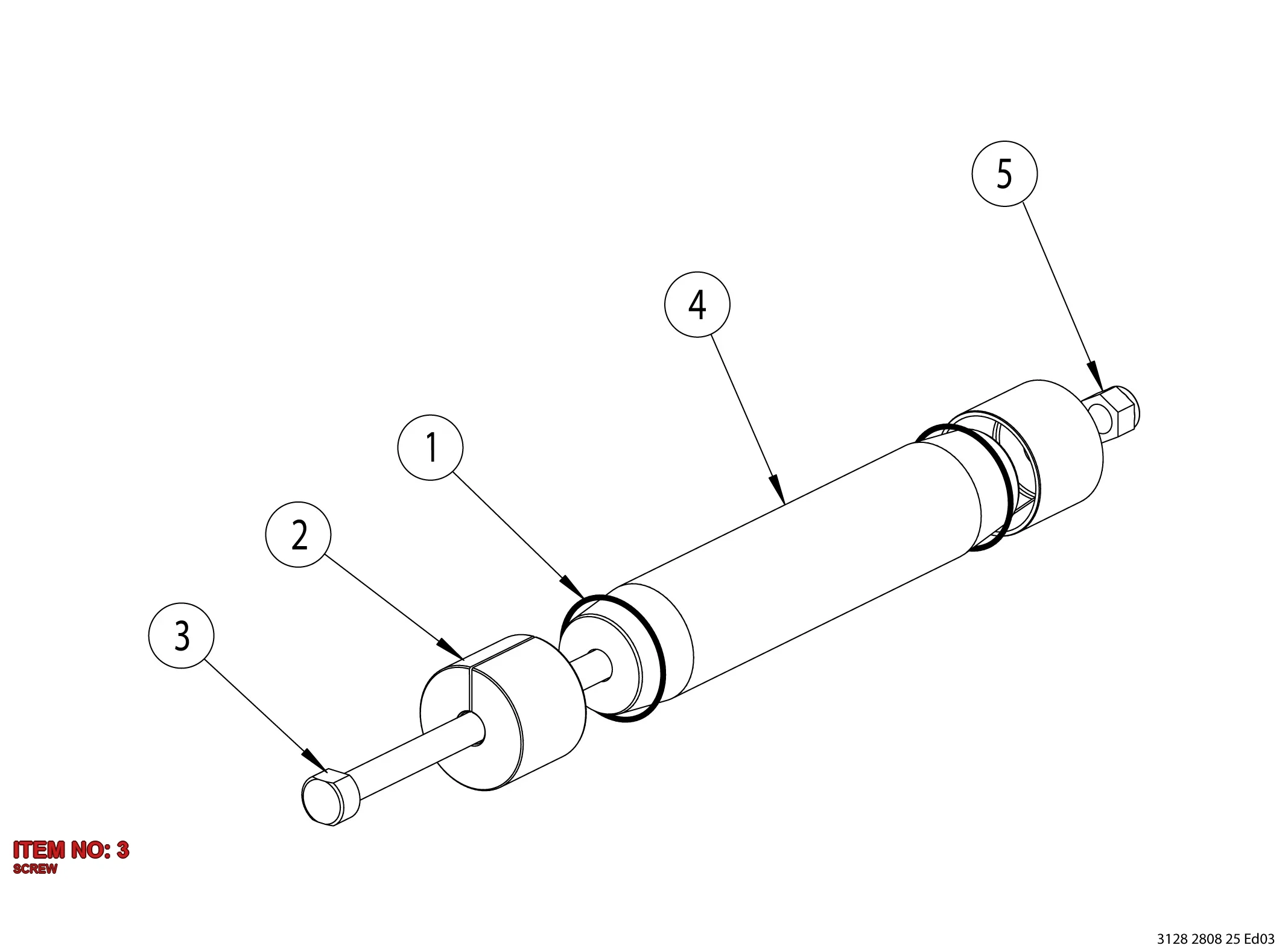 3222 3130 11 SCREW - Technical Drawing