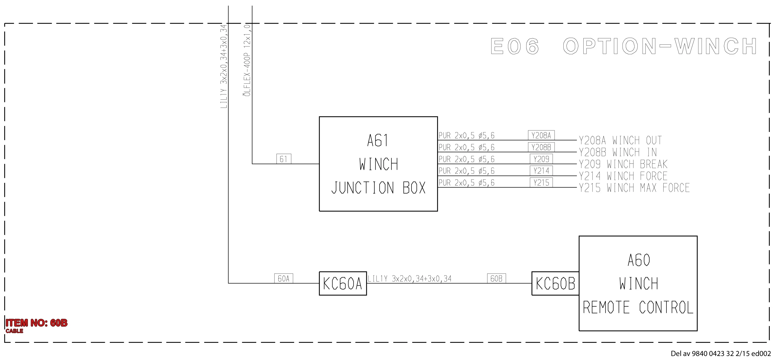 3222 3130 17 CABLE - Technical Drawing