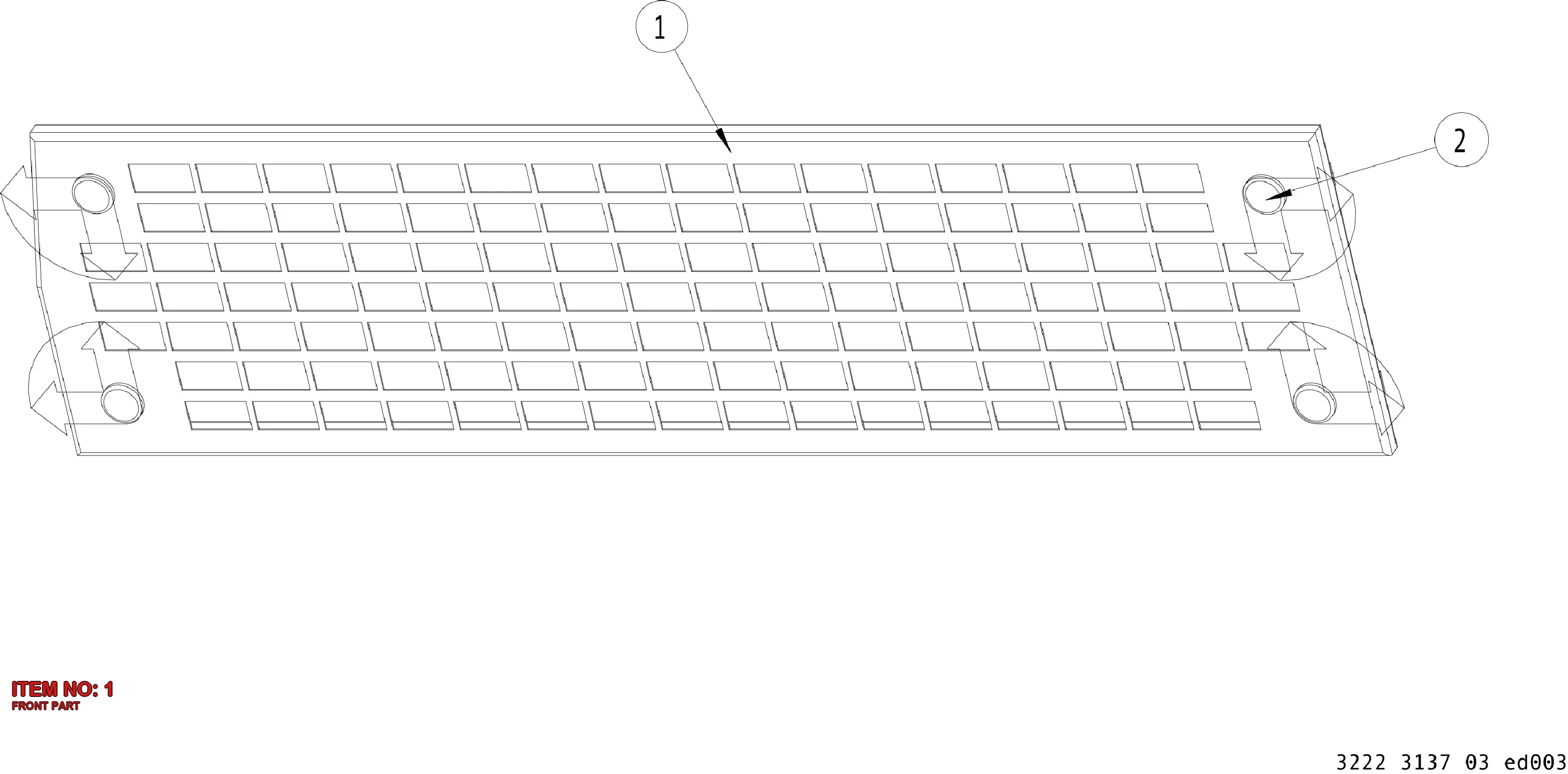 3222 3134 96 FRONT PART - Technical Drawing