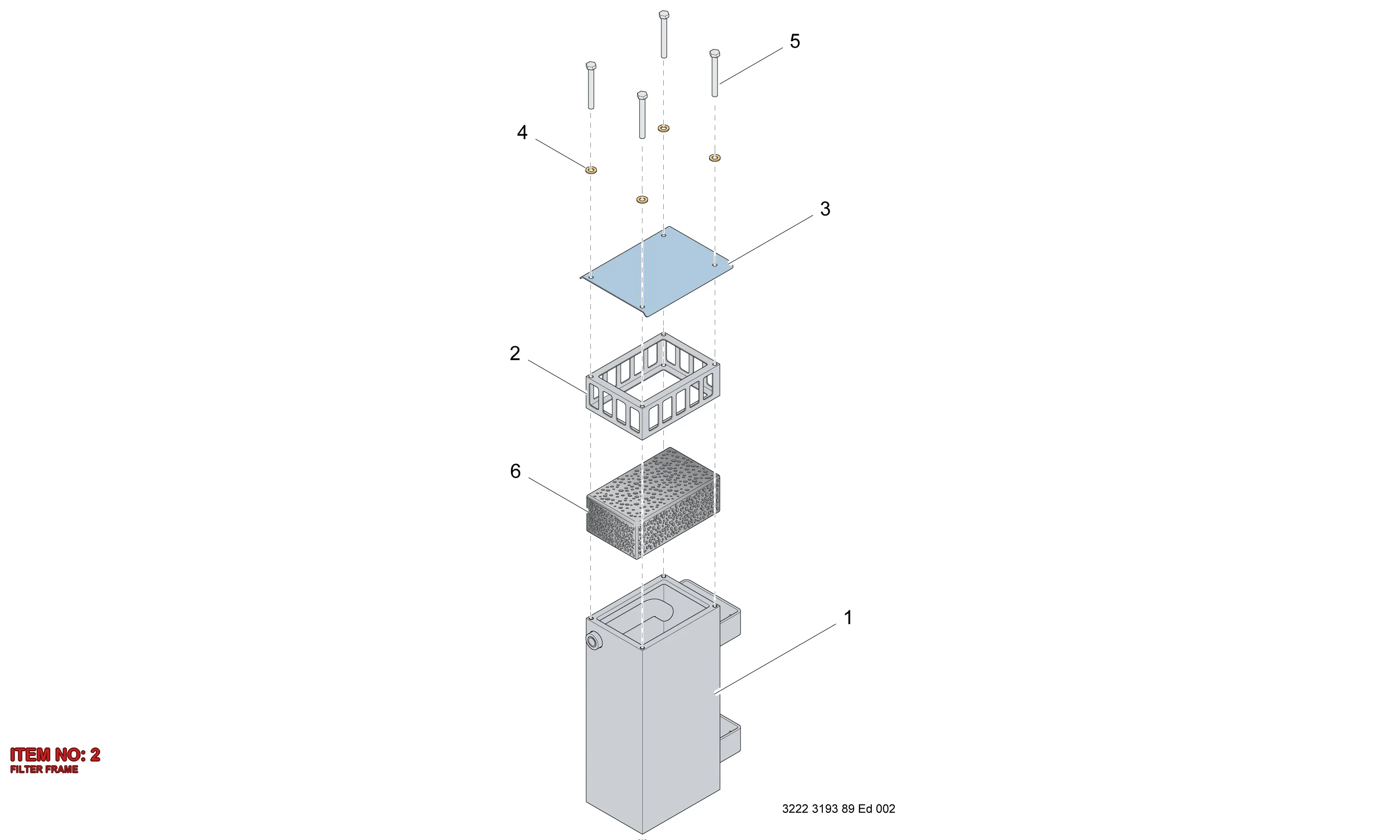 3222 3140 05 FILTER FRAME - Technical Drawing