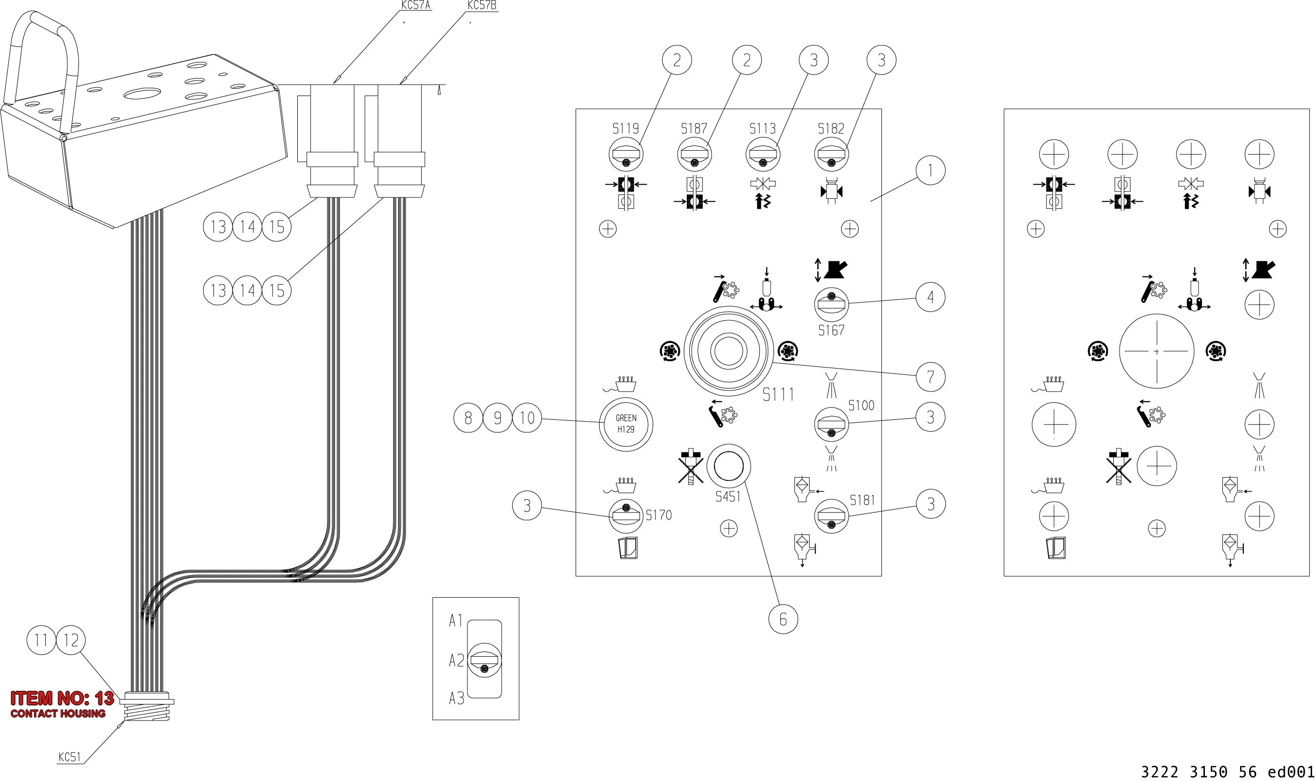 3222 3145 10 CONTACT HOUSING - Technical Drawing