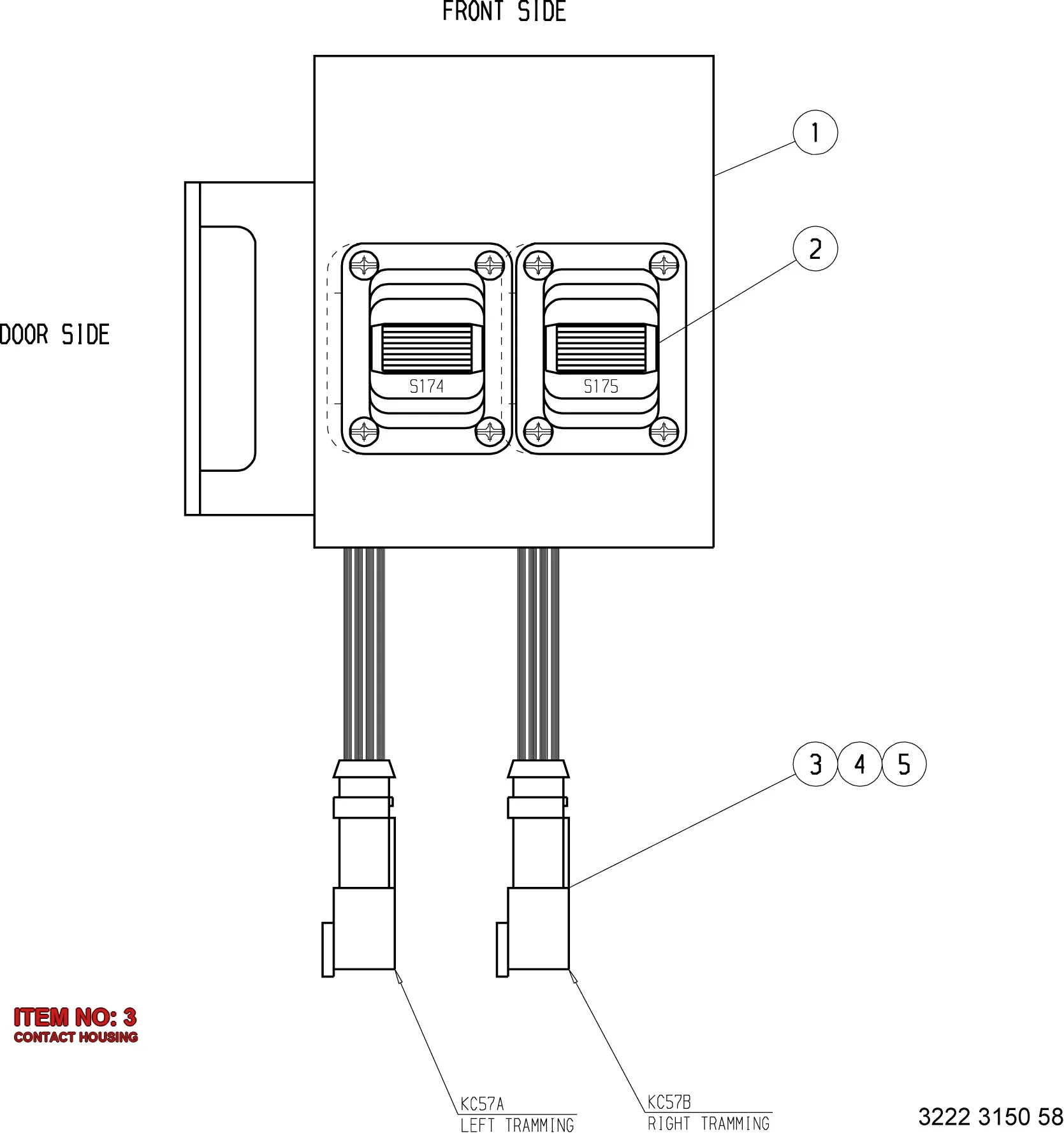 3222 3145 13 CONTACT HOUSING - Technical Drawing