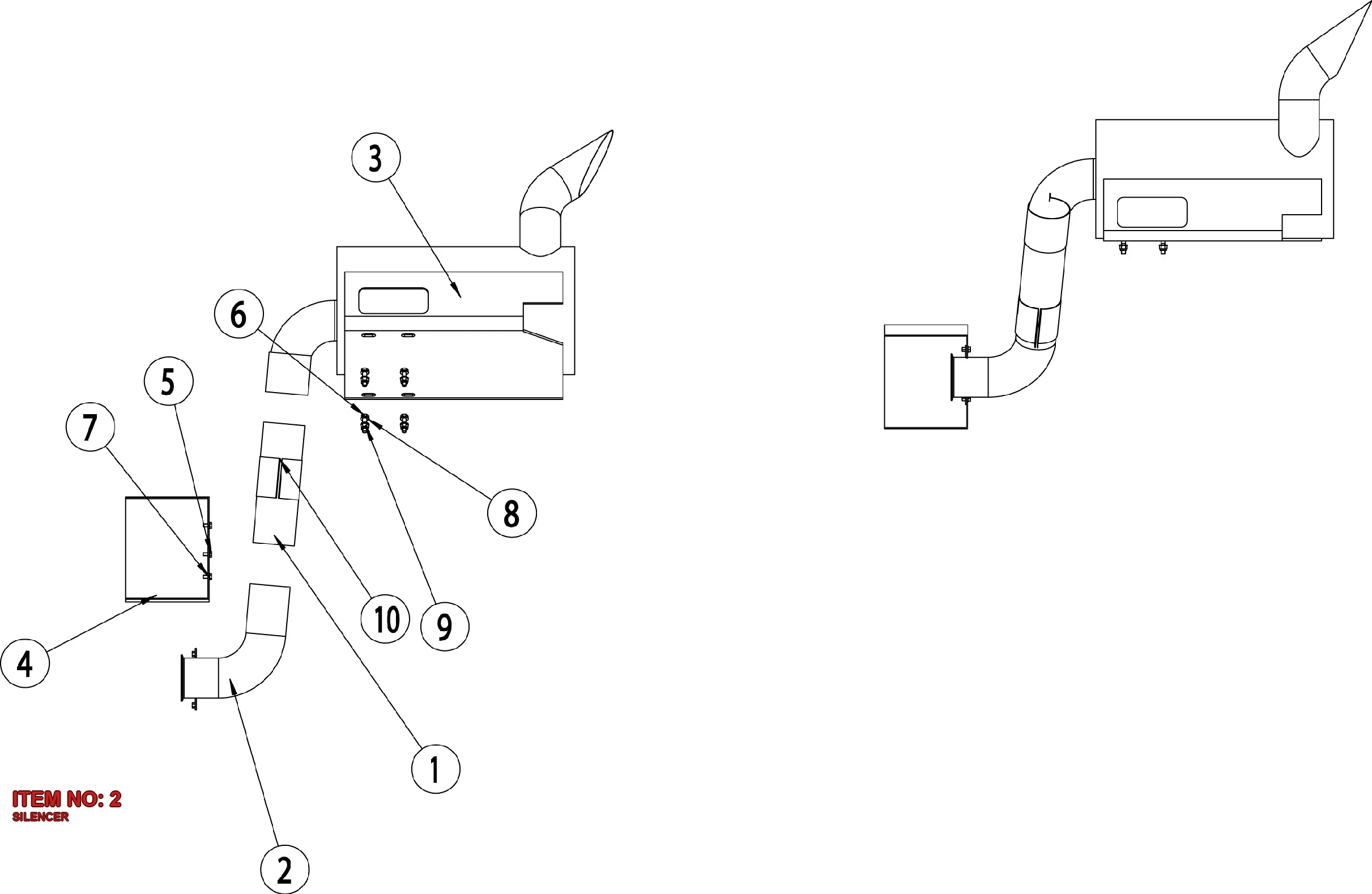 3222 3146 26 SILENCER - Technical Drawing