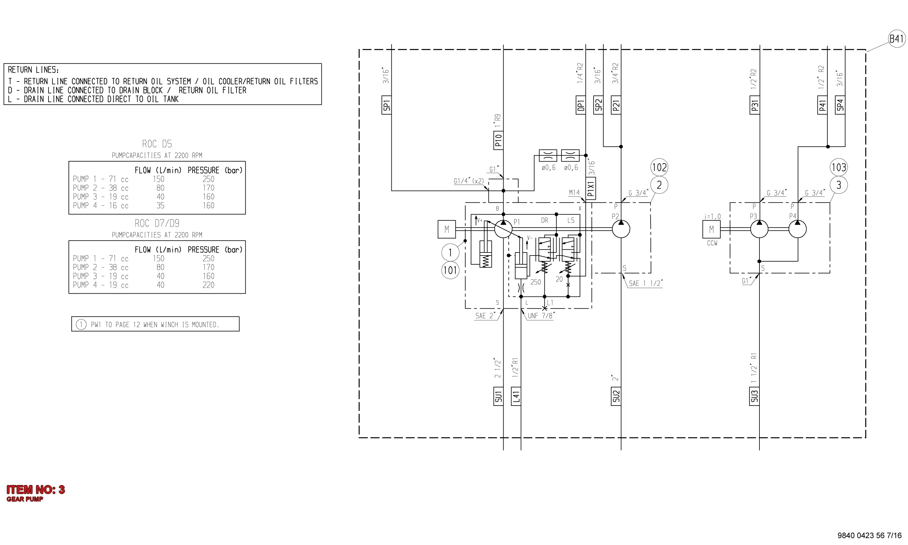 3222 3150 71 GEAR PUMP - Technical Drawing