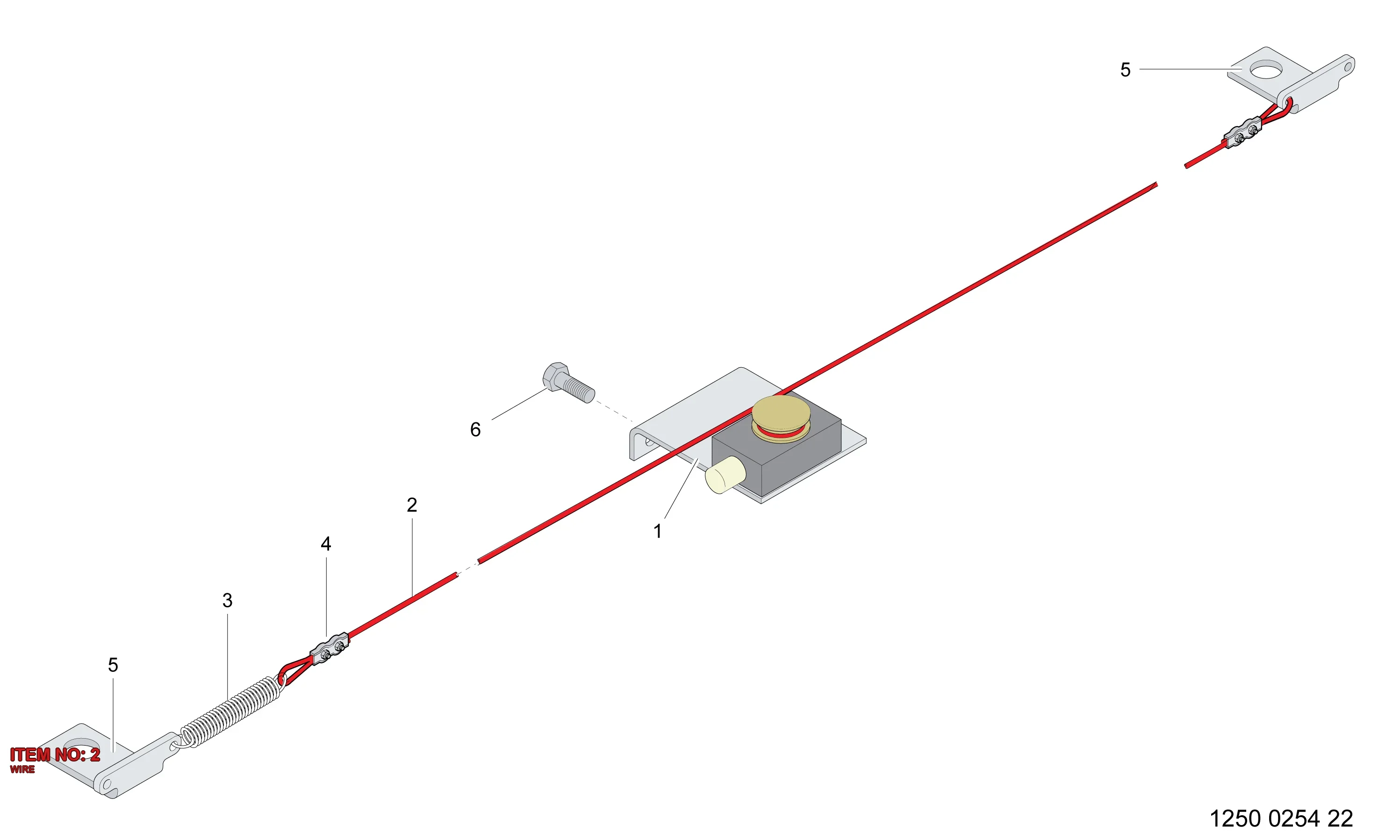 3222 3150 92 WIRE - Technical Drawing