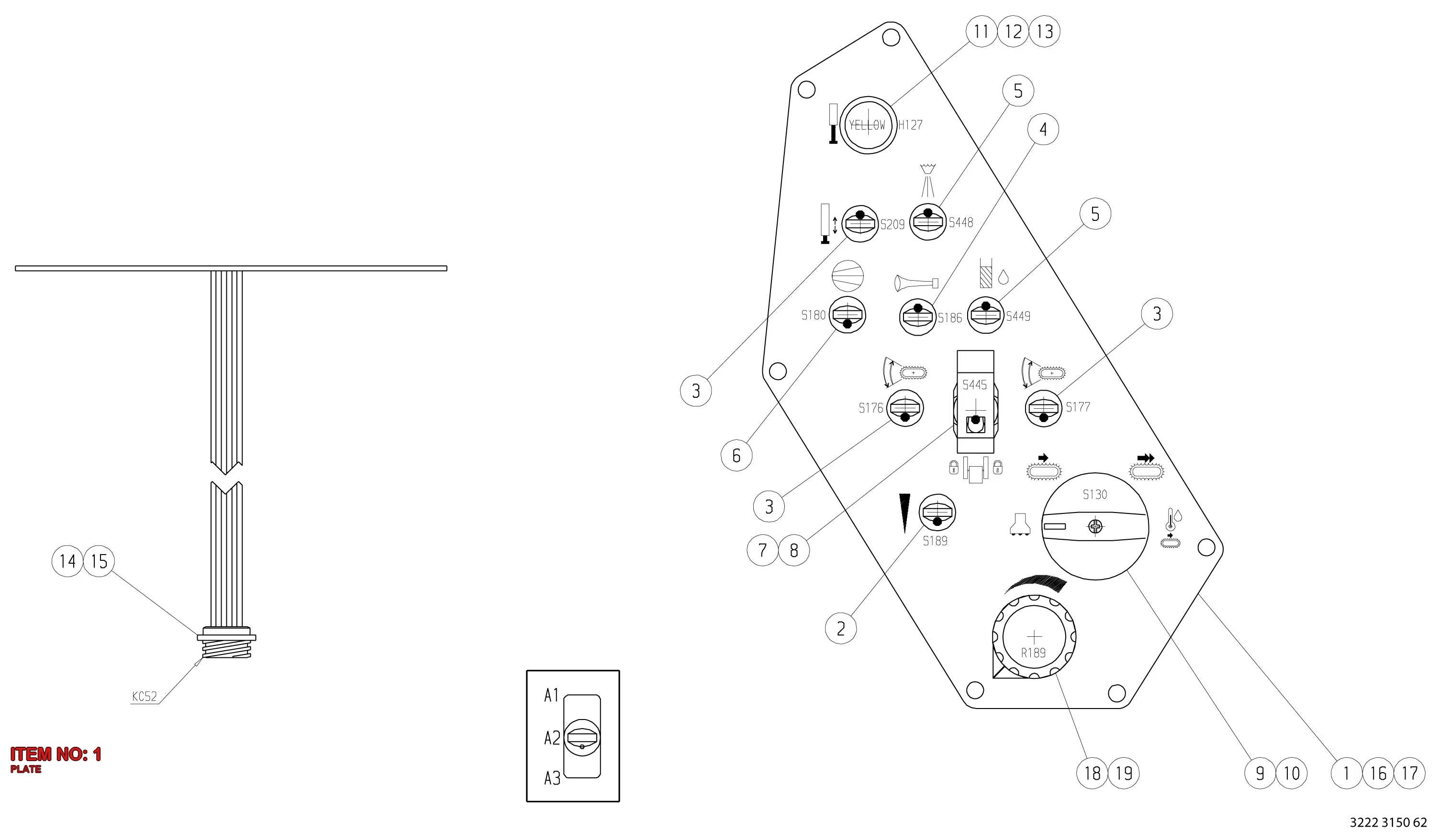 3222 3151 68 PLATE - Technical Drawing