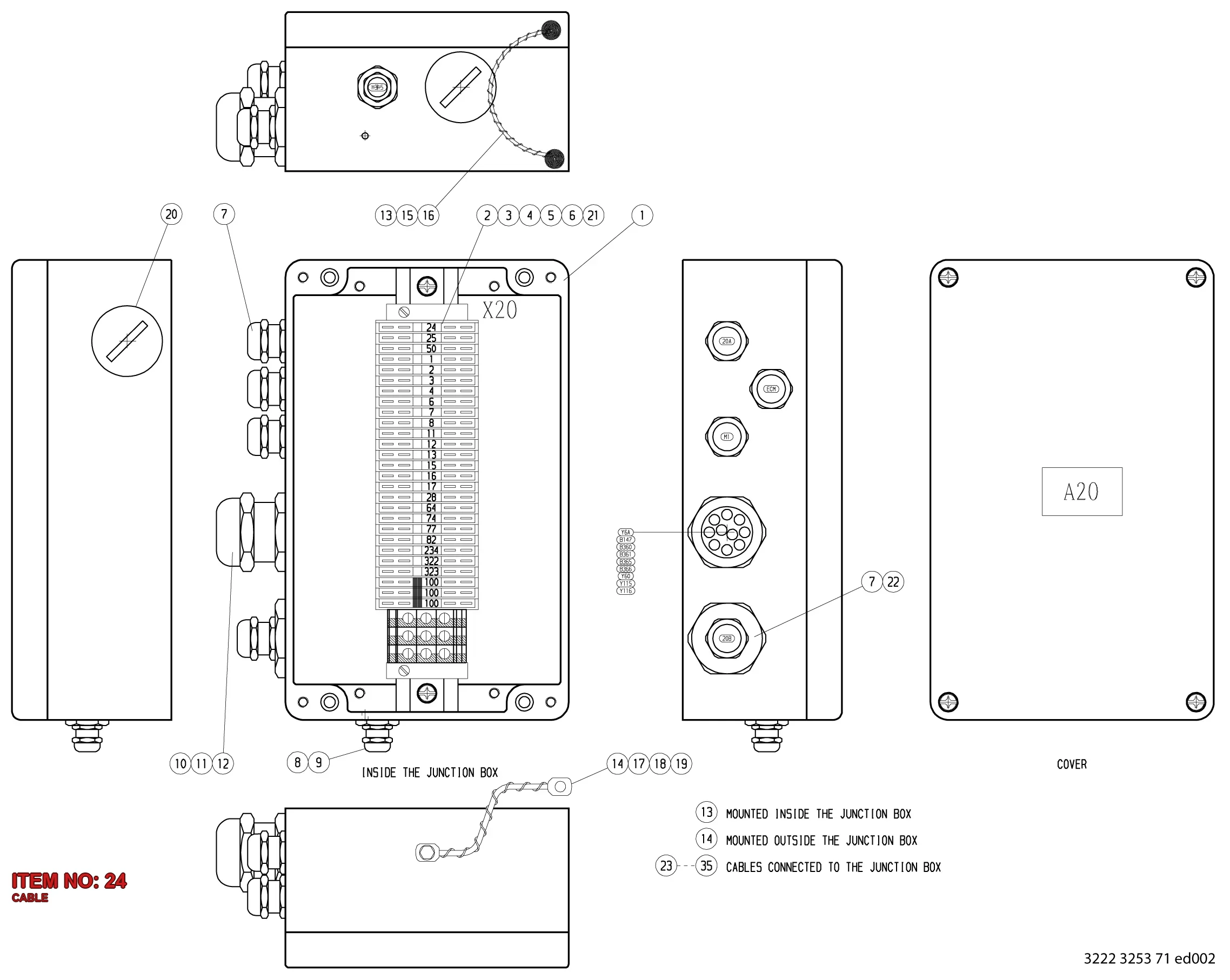 3222 3152 37 CABLE - Technical Drawing