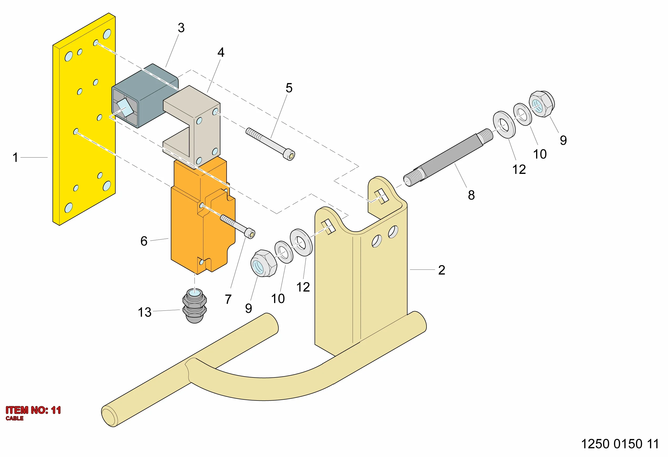 3222 3153 33 CABLE - Technical Drawing