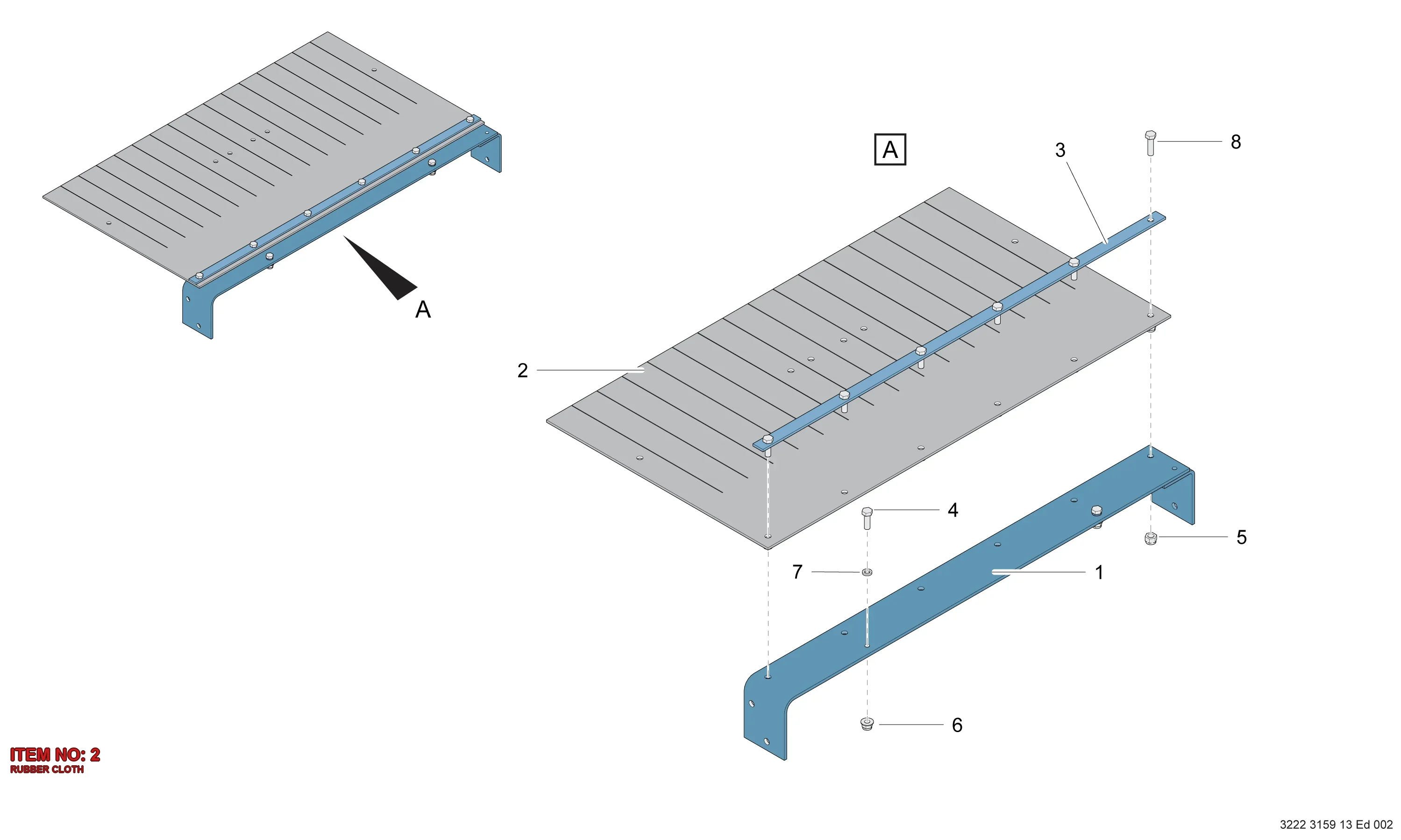 3222 3153 79 RUBBER CLOTH - Technical Drawing