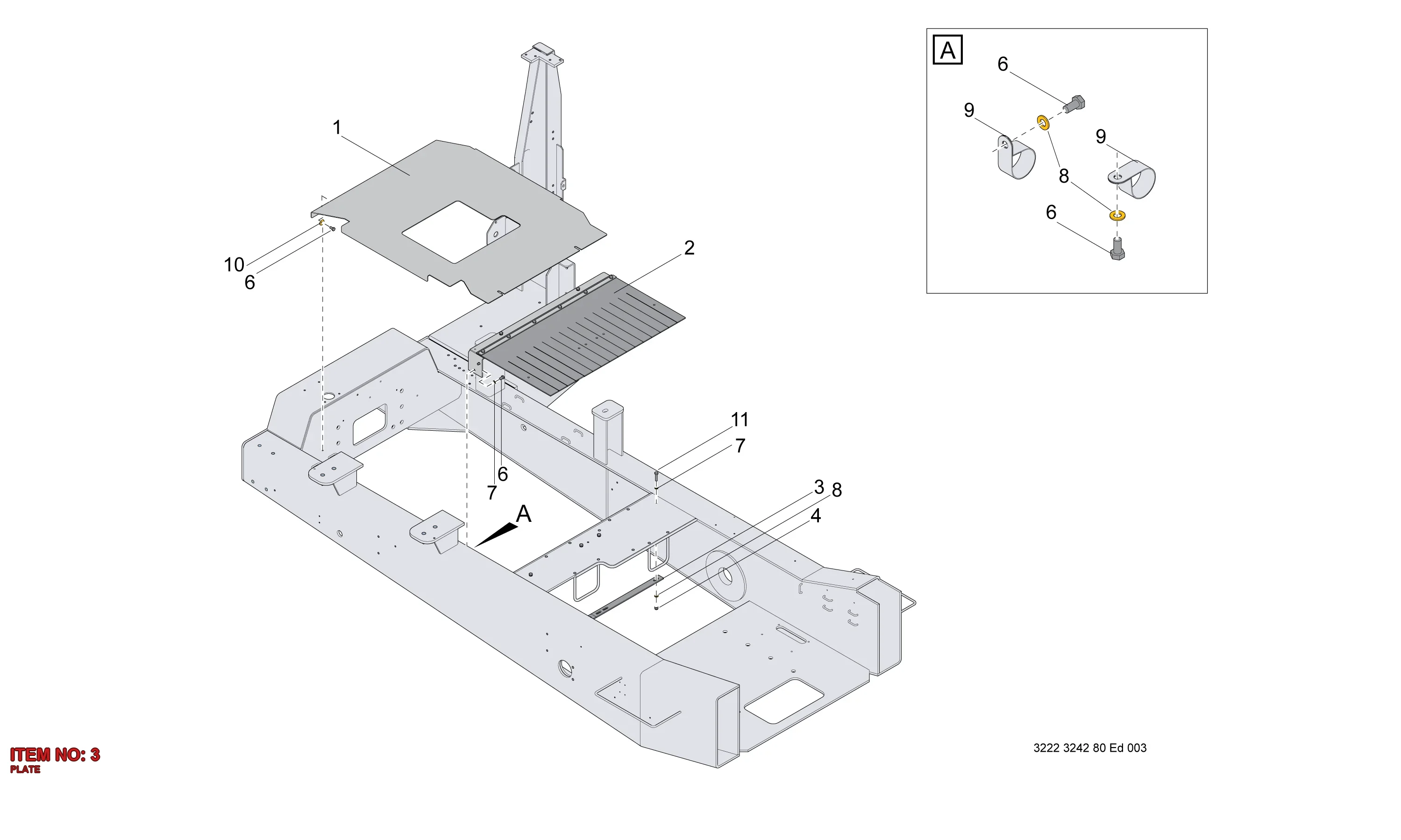 3222 3155 46 PLATE - Technical Drawing