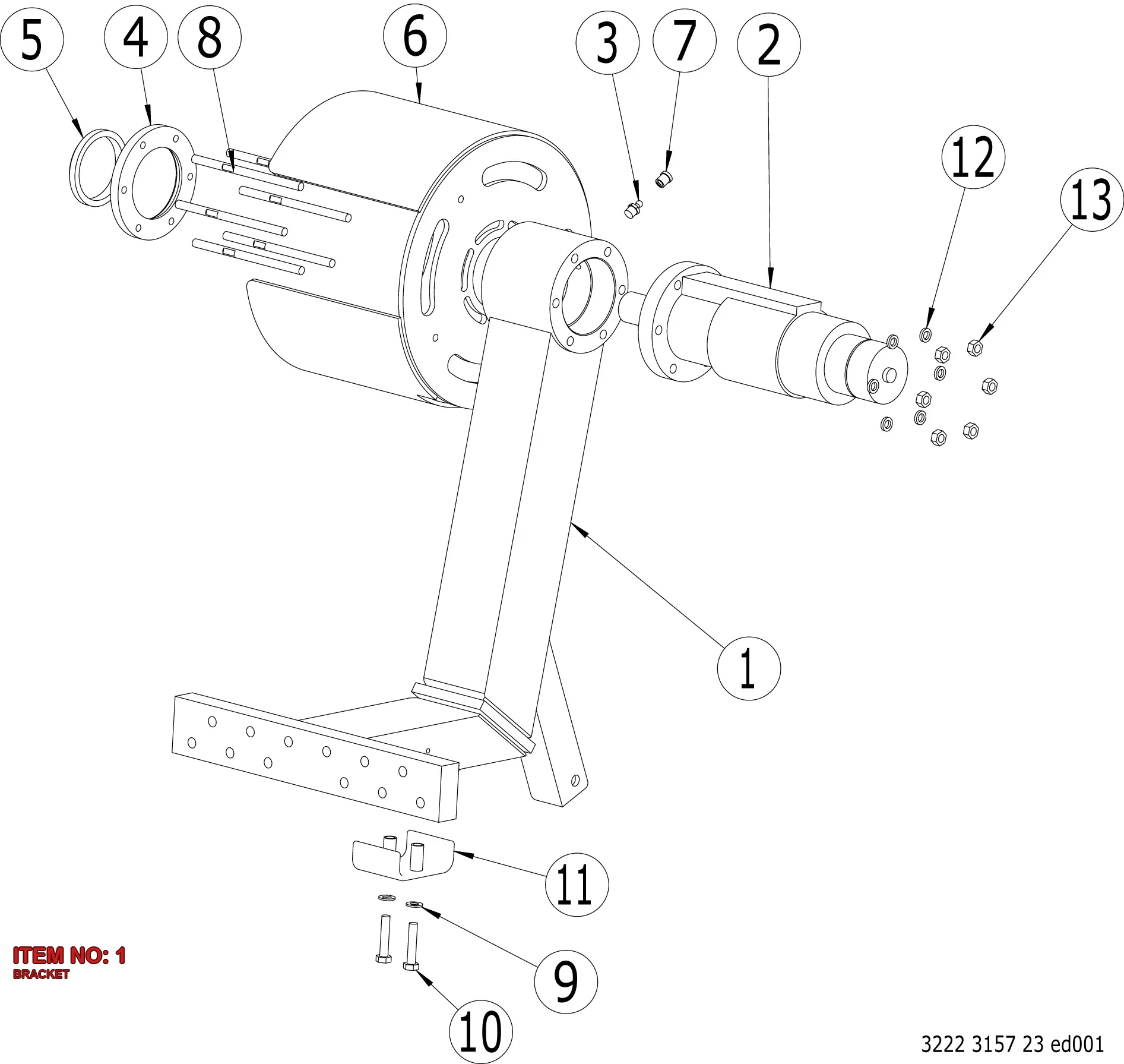 3222 3157 31 BRACKET - Technical Drawing