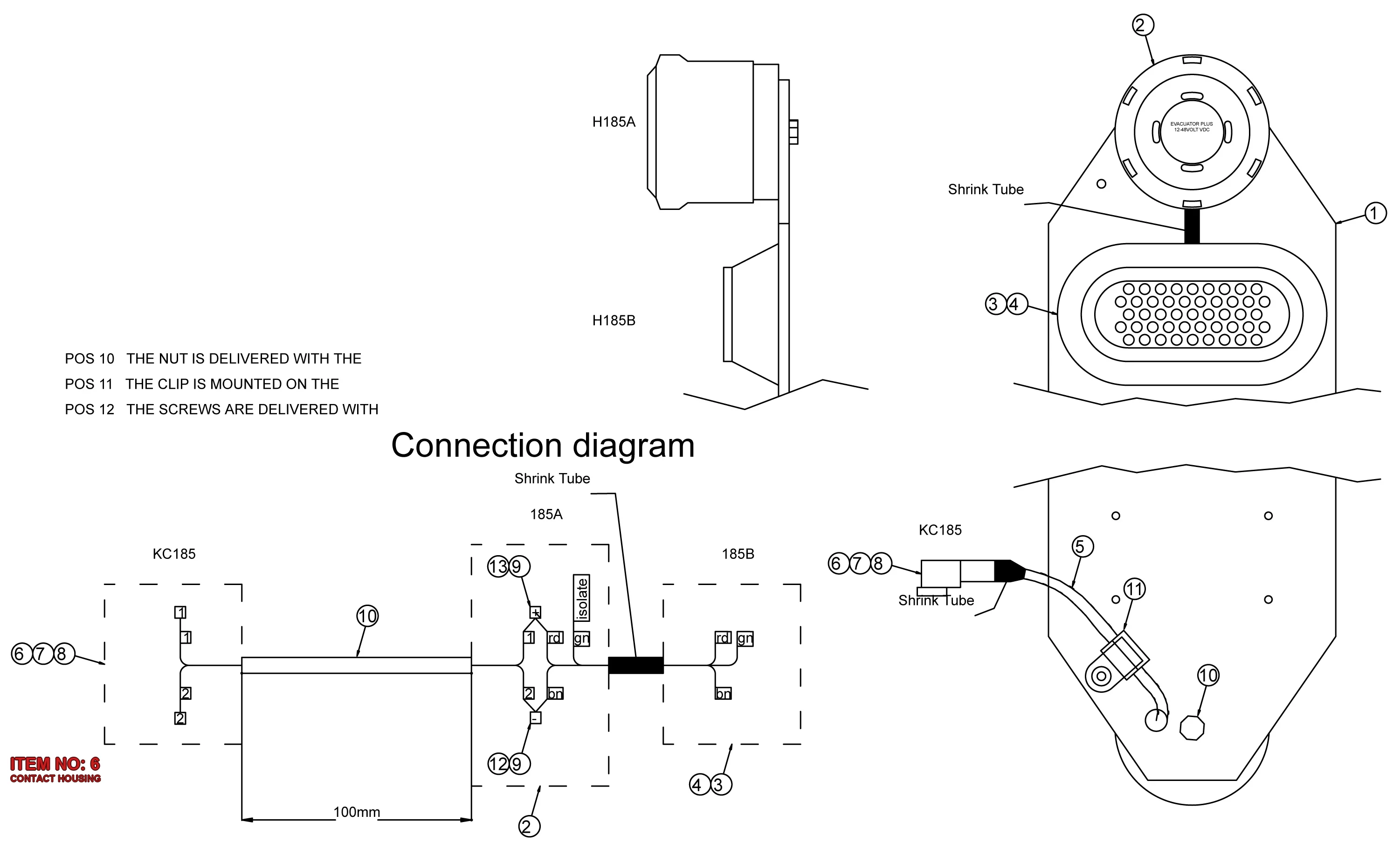 3222 3158 32 CONTACT HOUSING - Technical Drawing