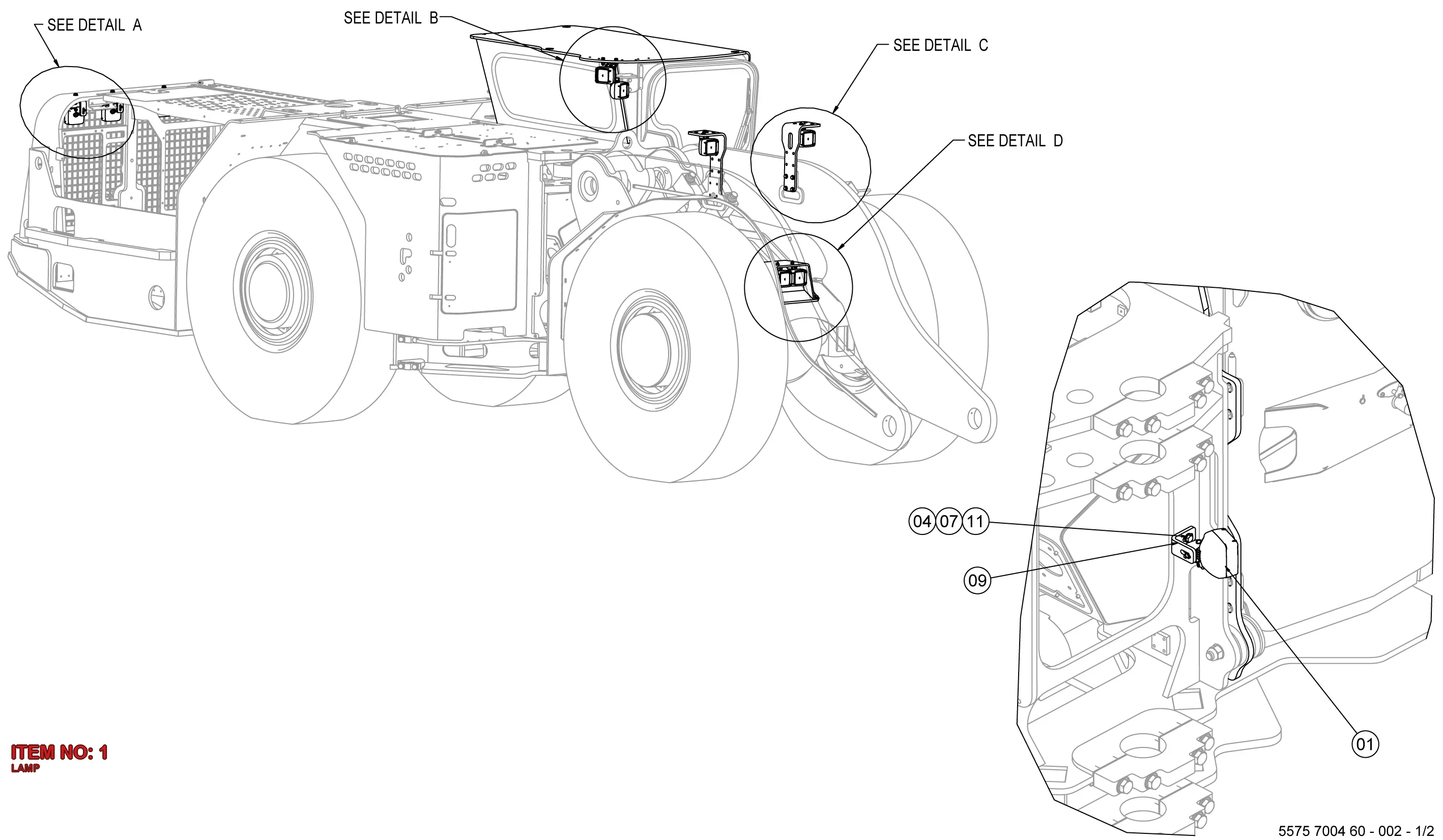 3222 3164 61 LAMP - Technical Drawing