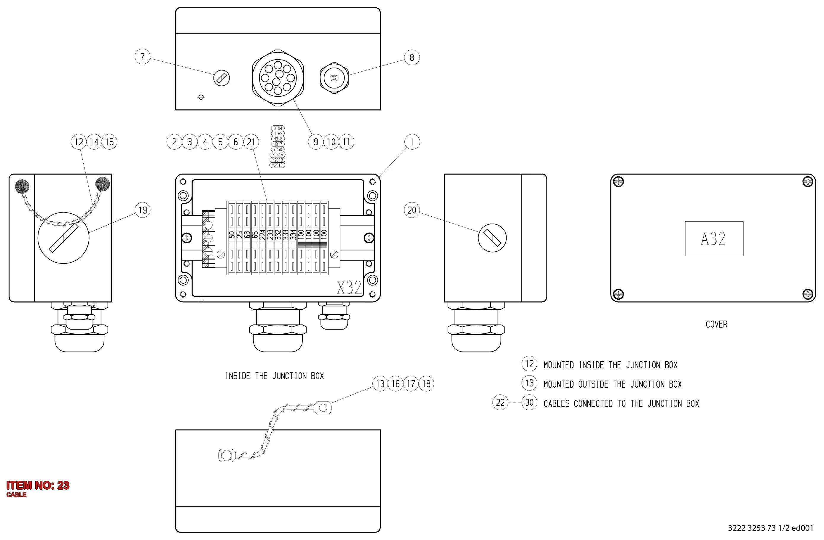 3222 3164 95 CABLE - Technical Drawing