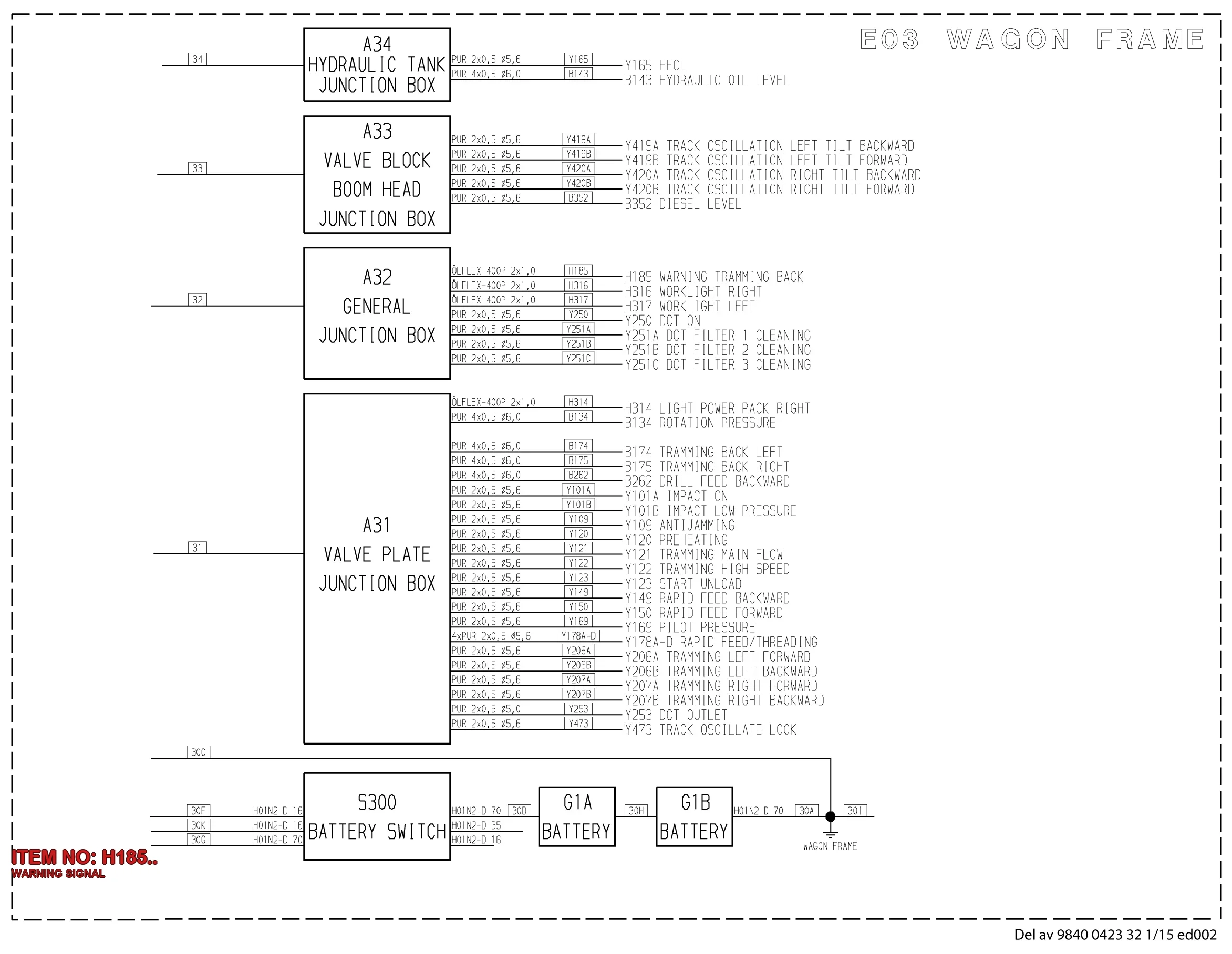 3222 3165 08 WARNING SIGNAL - Technical Drawing