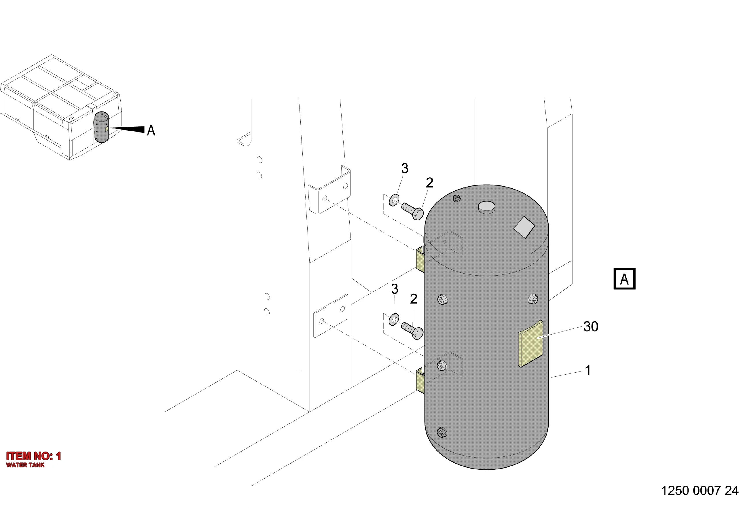 3222 3168 27 WATER TANK - Technical Drawing